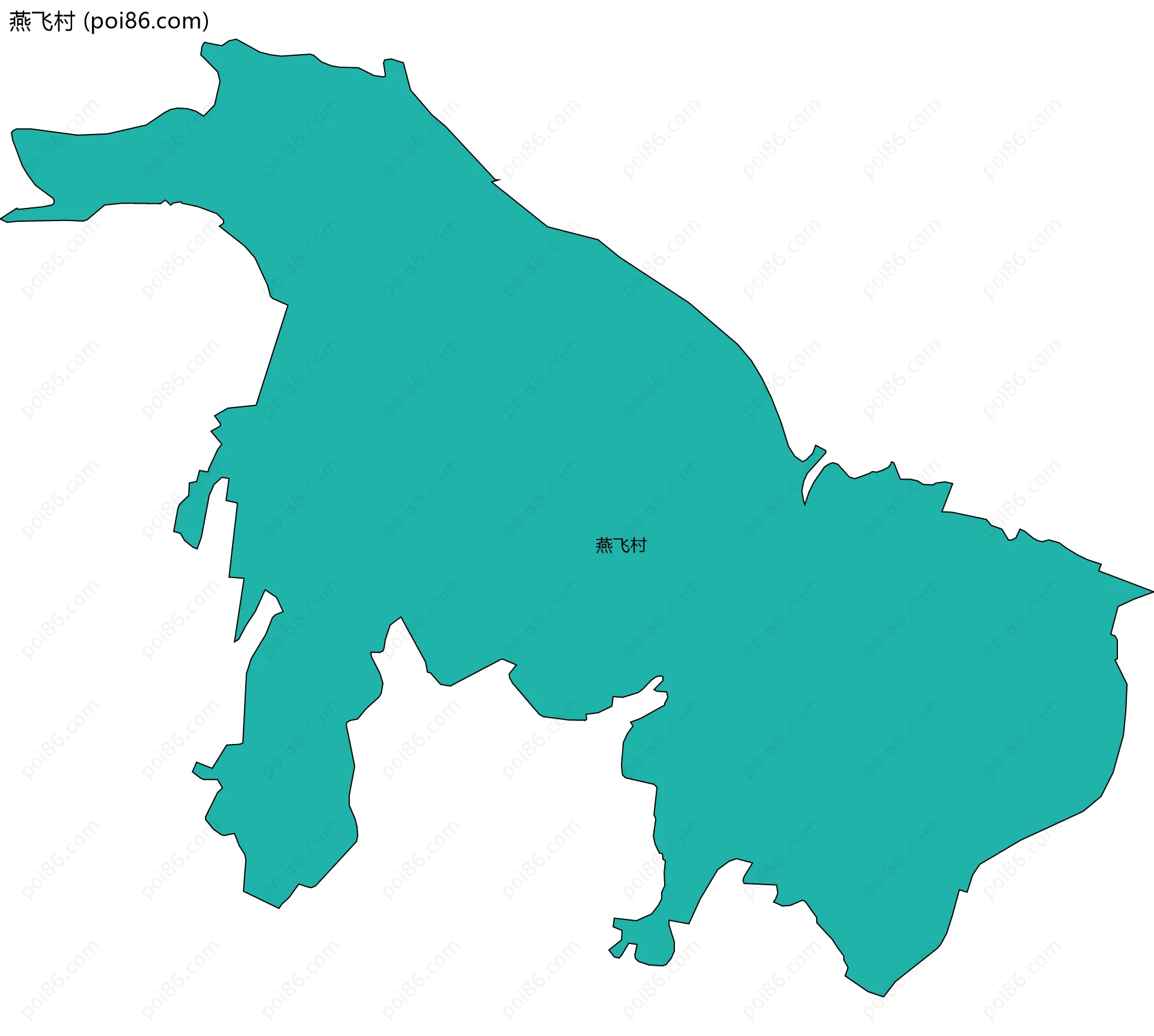 燕飞村边界地图