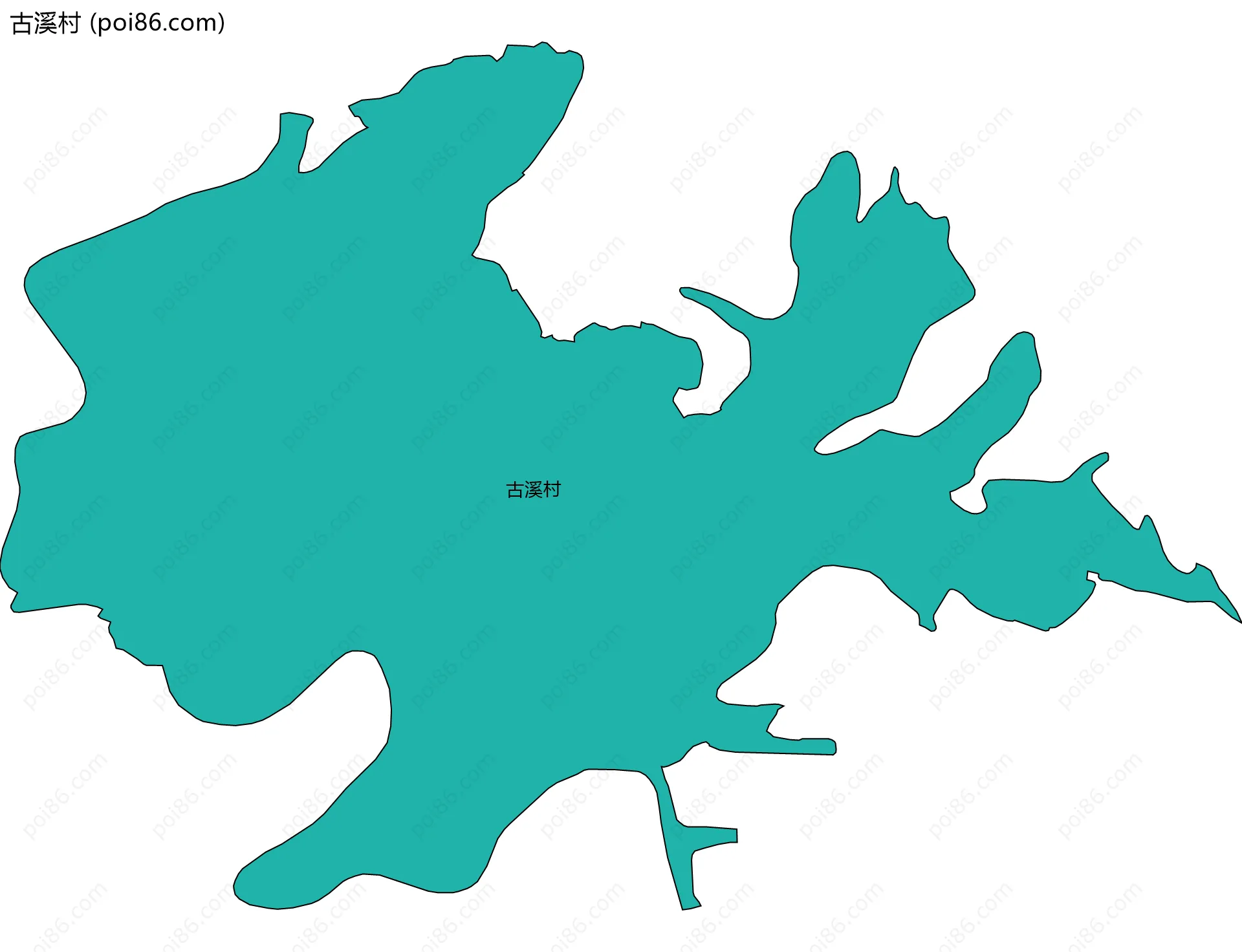 古溪村边界地图