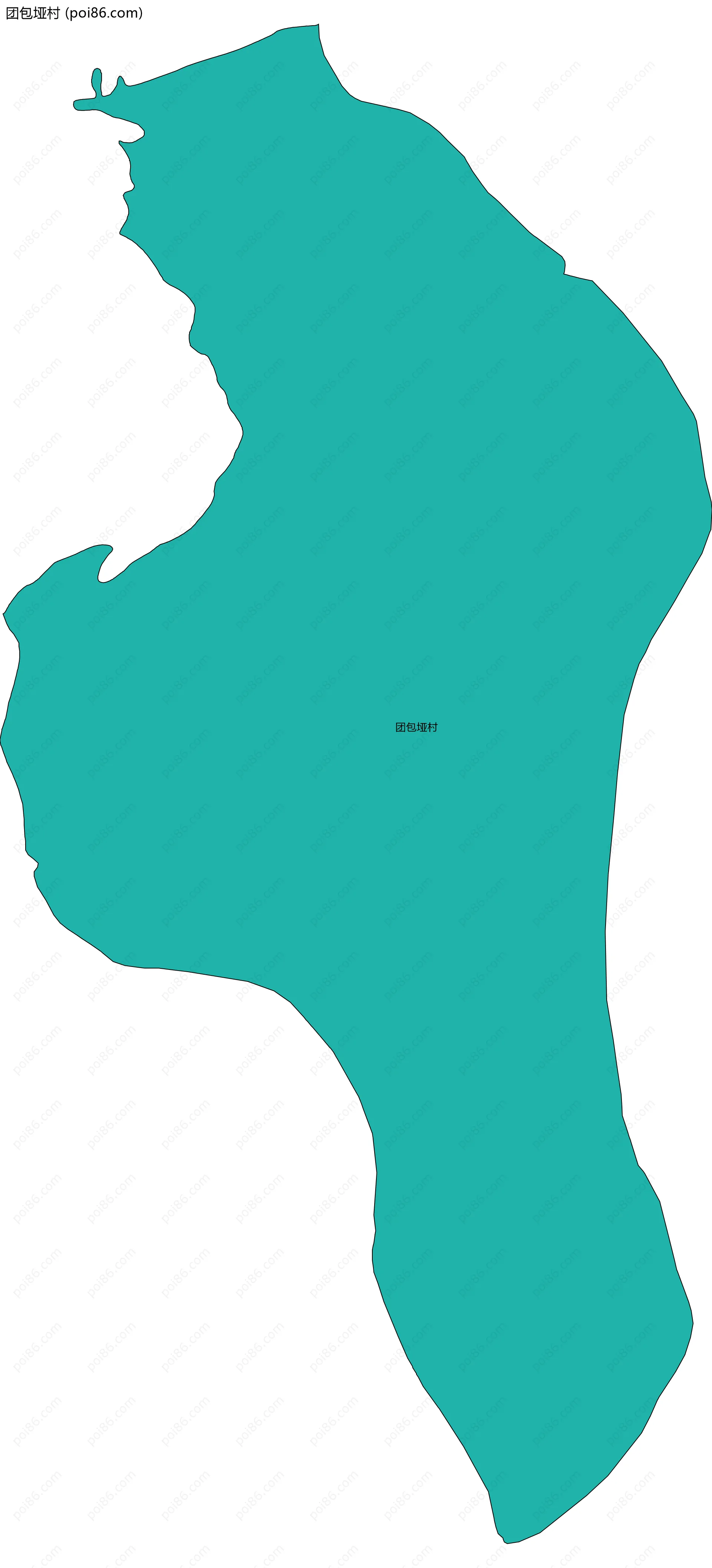 团包垭村边界地图