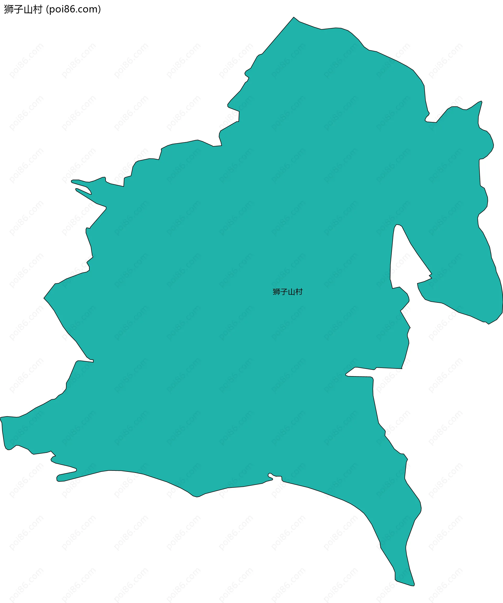 狮子山村边界地图