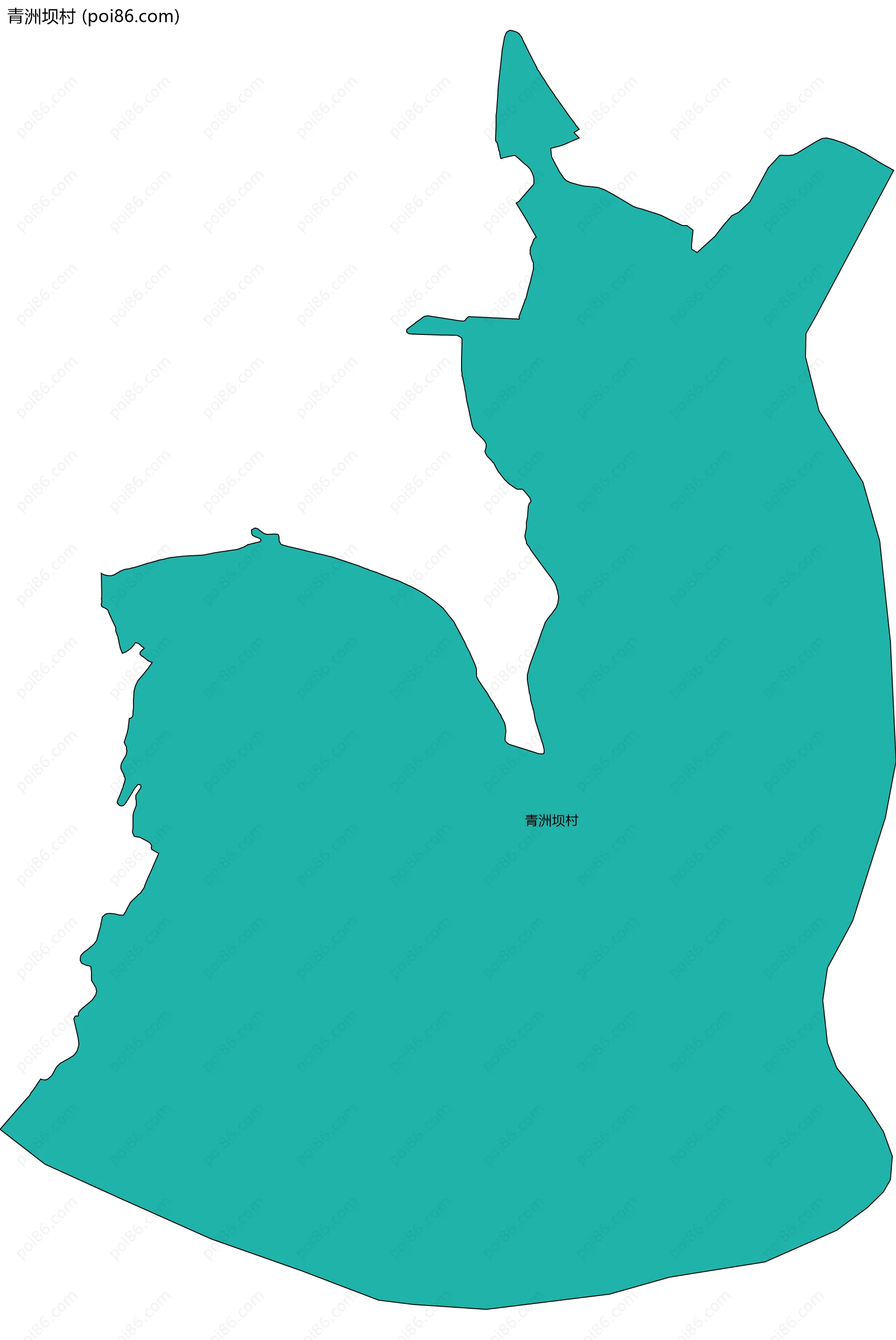 青洲坝村边界地图