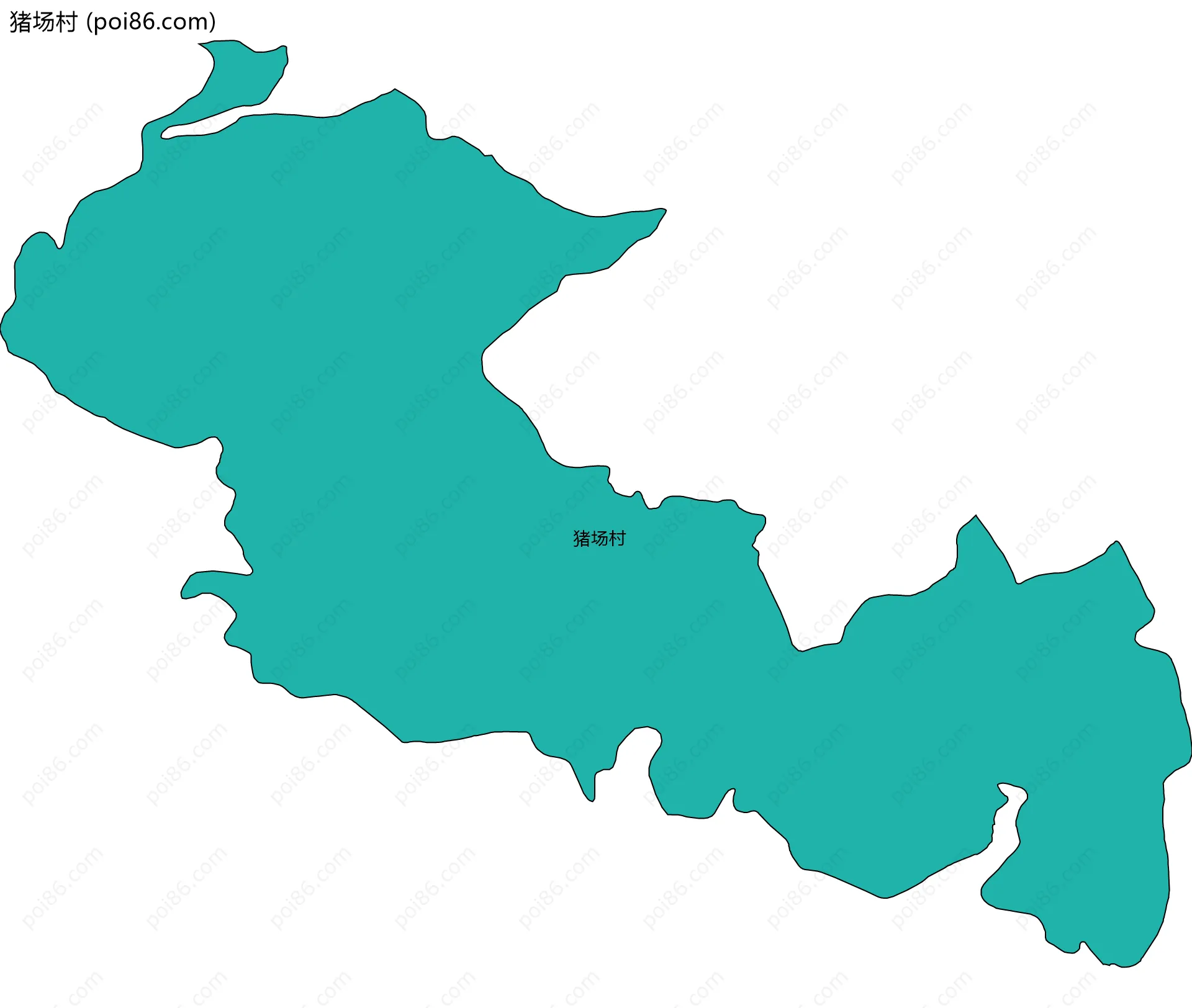 猪场村边界地图
