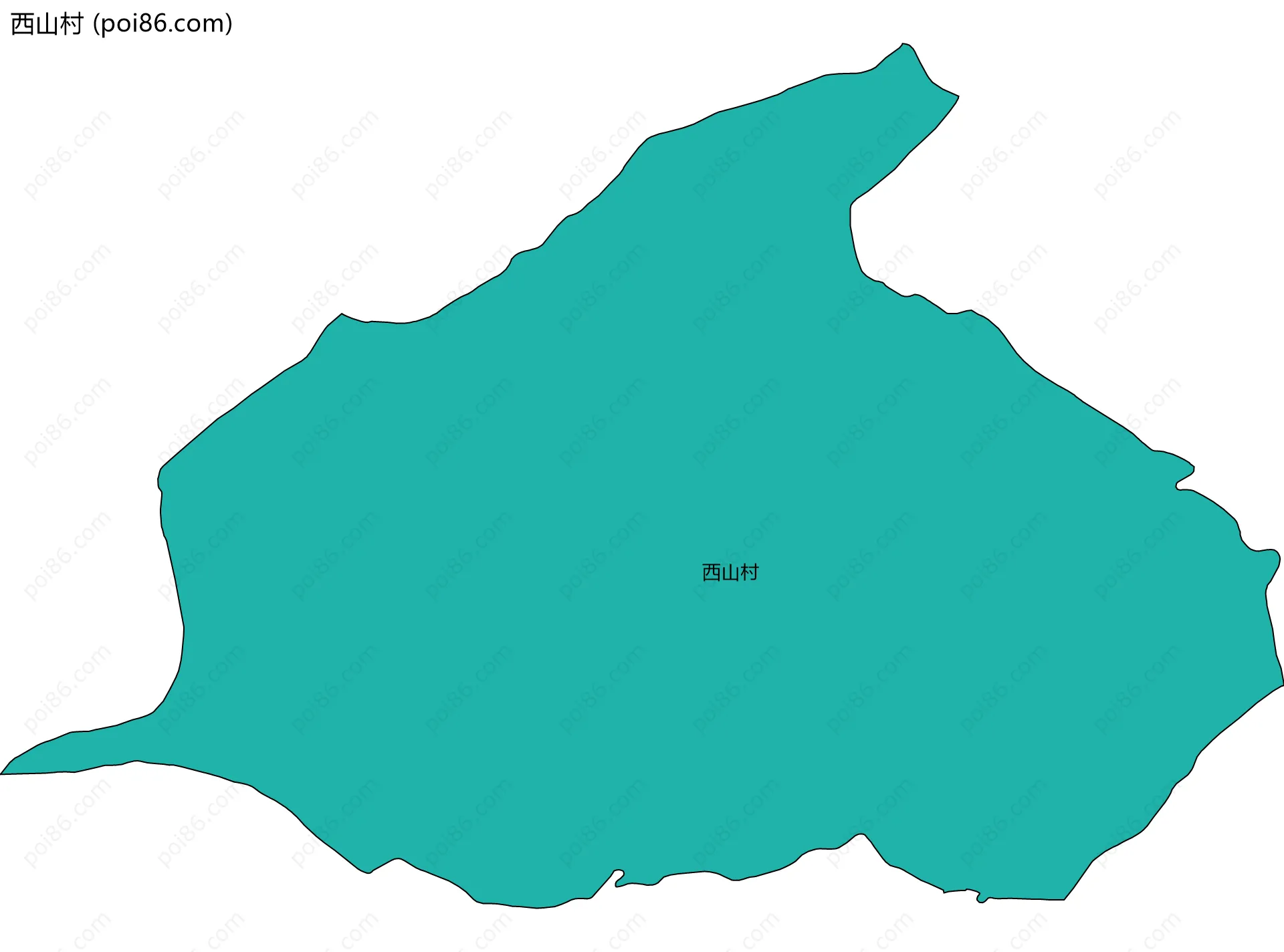 西山村边界地图