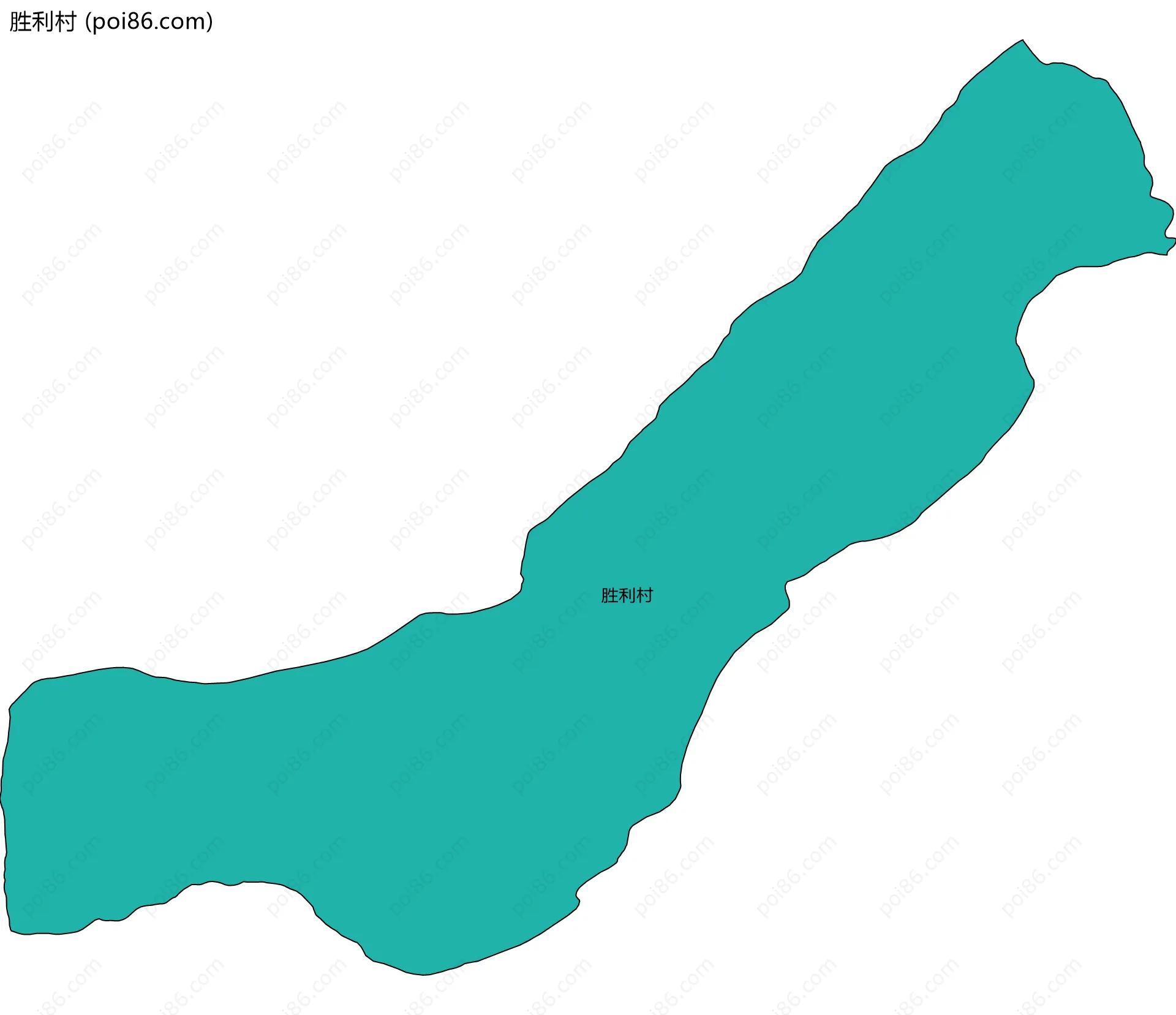 胜利村边界地图