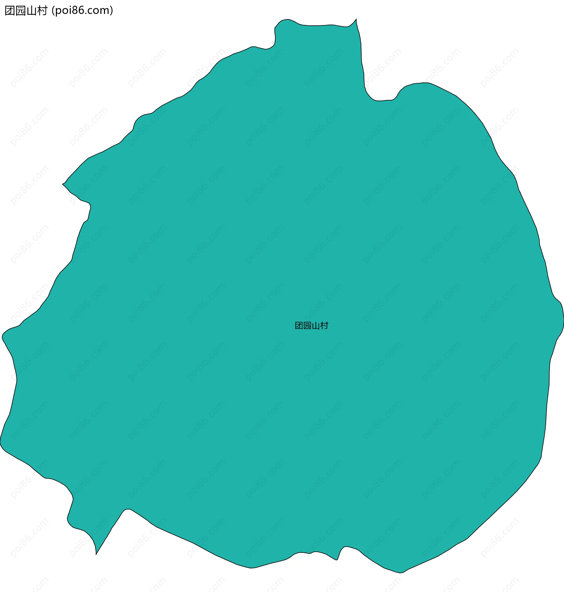 团园山村边界地图