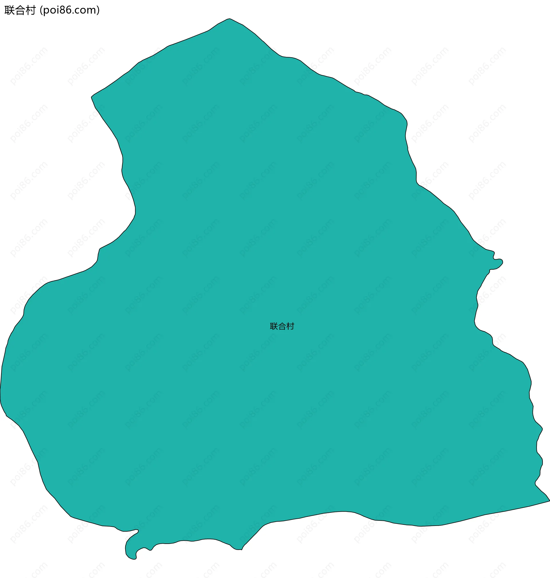 联合村边界地图