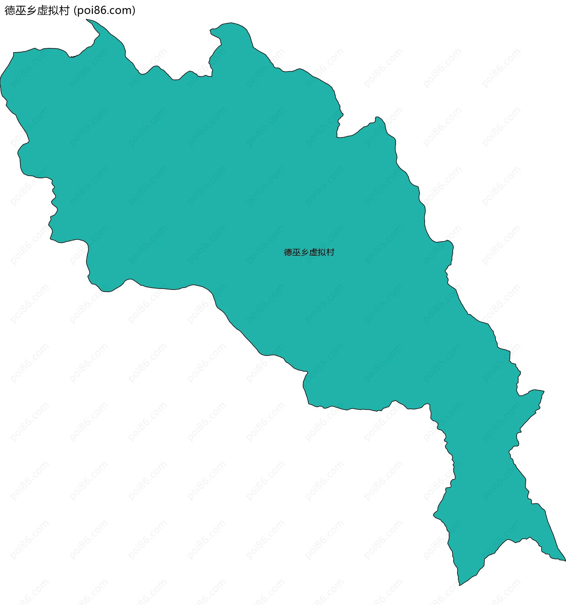 德巫乡虚拟村边界地图(五级行政区划)