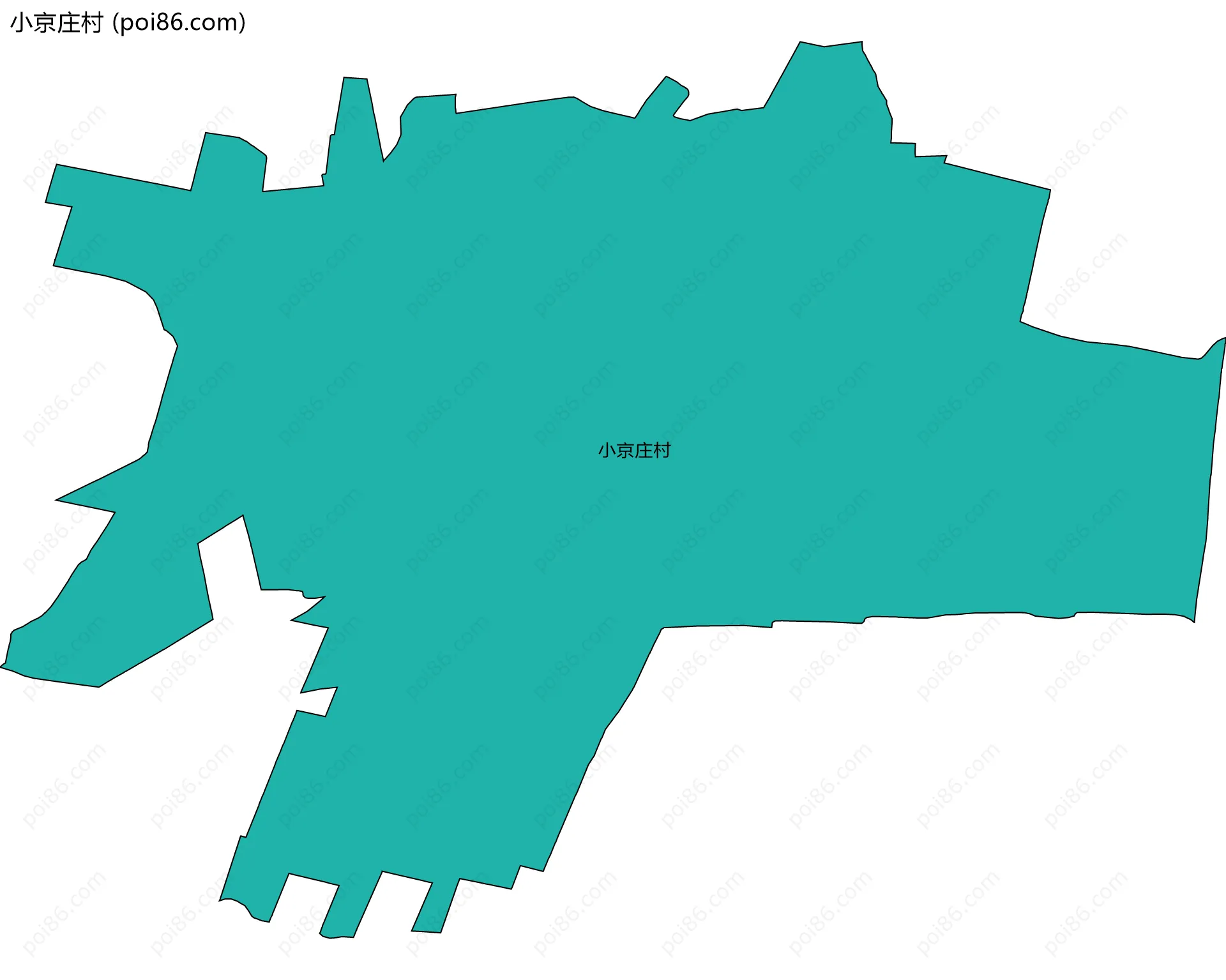 小京庄村边界地图