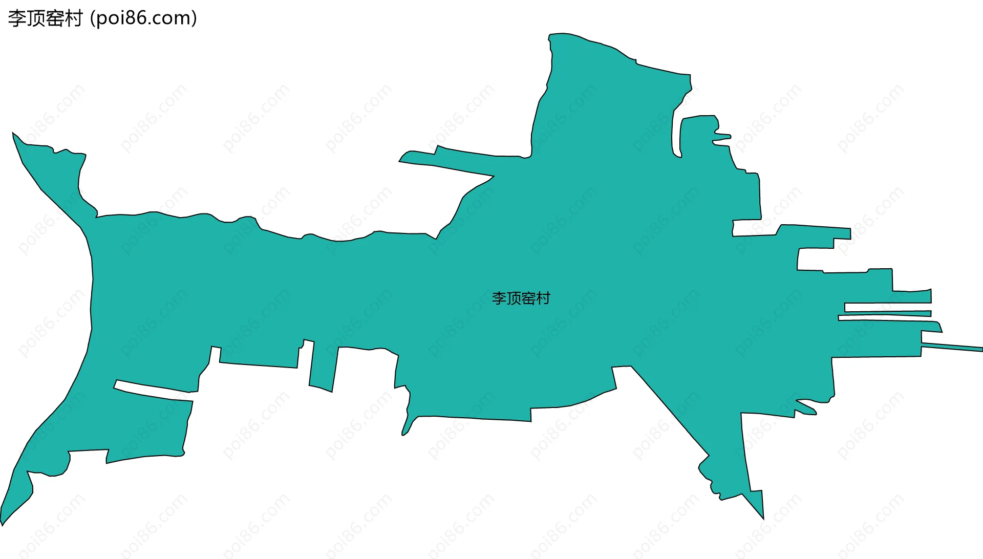 李顶窑村边界地图