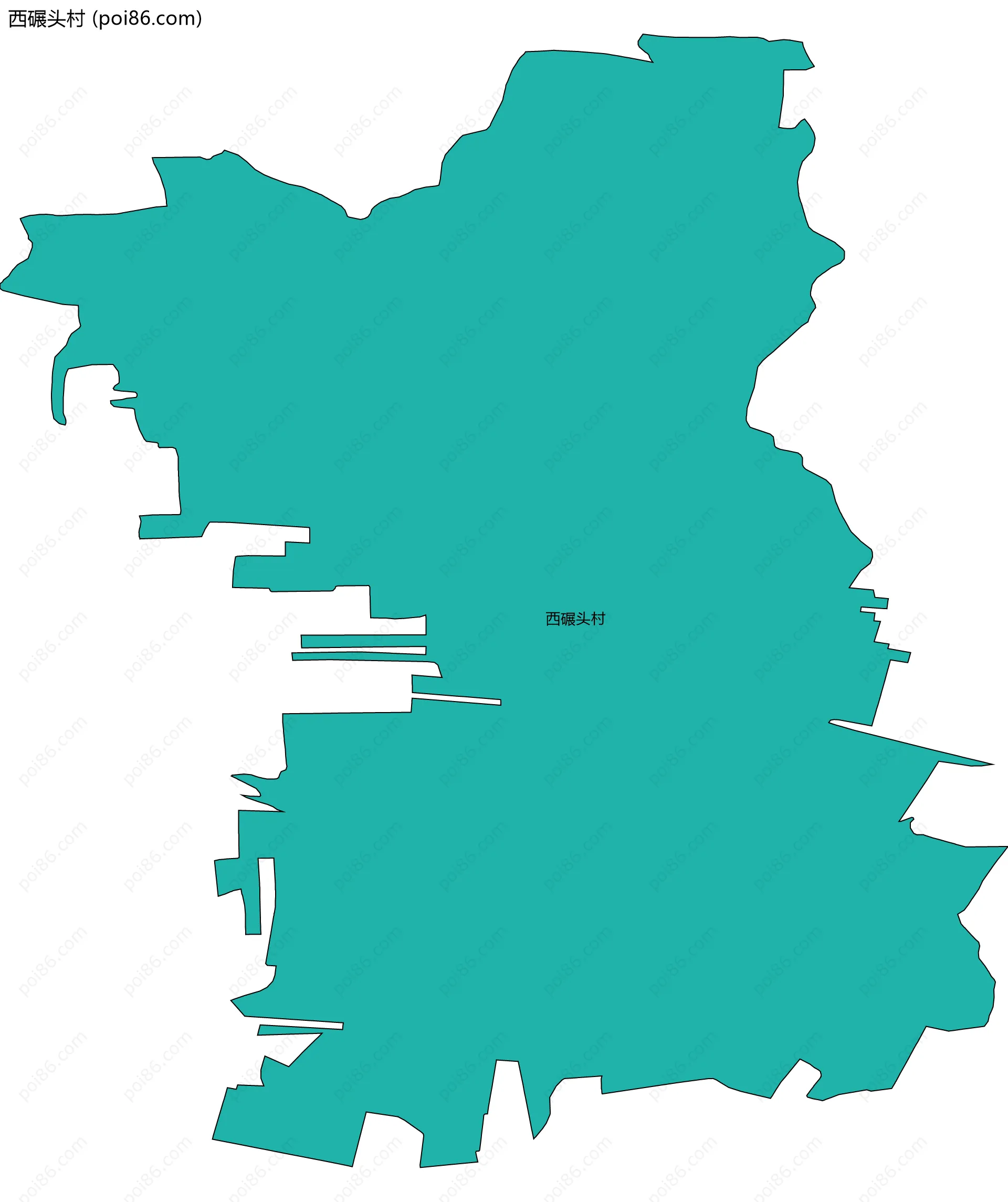 西碾头村边界地图