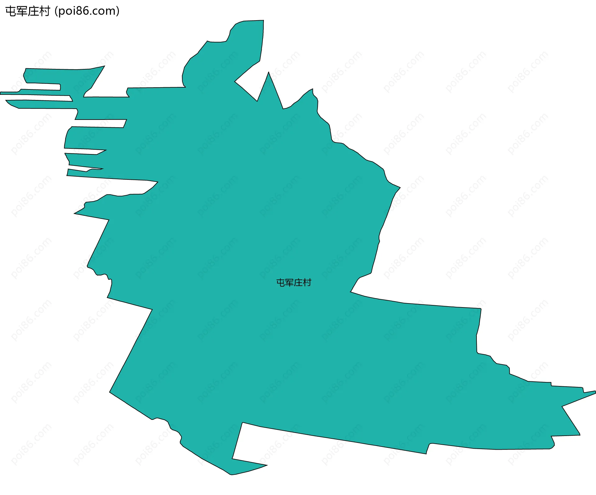 屯军庄村边界地图