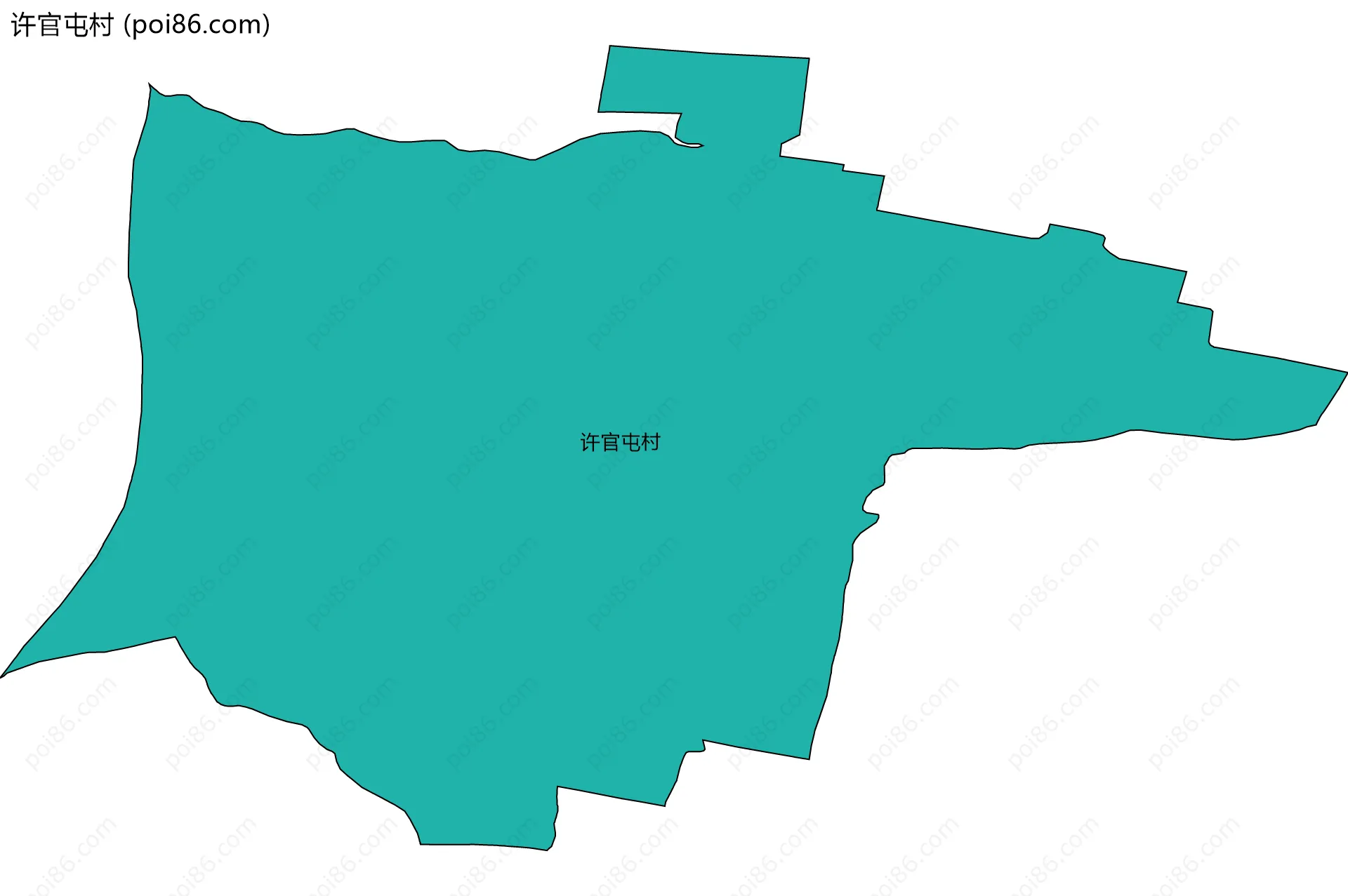 许官屯村边界地图
