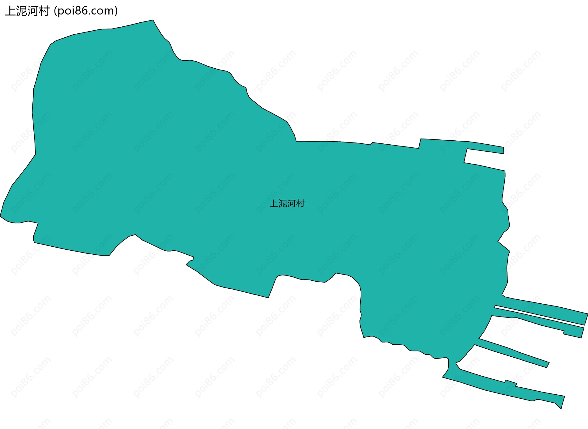 上泥河村边界地图