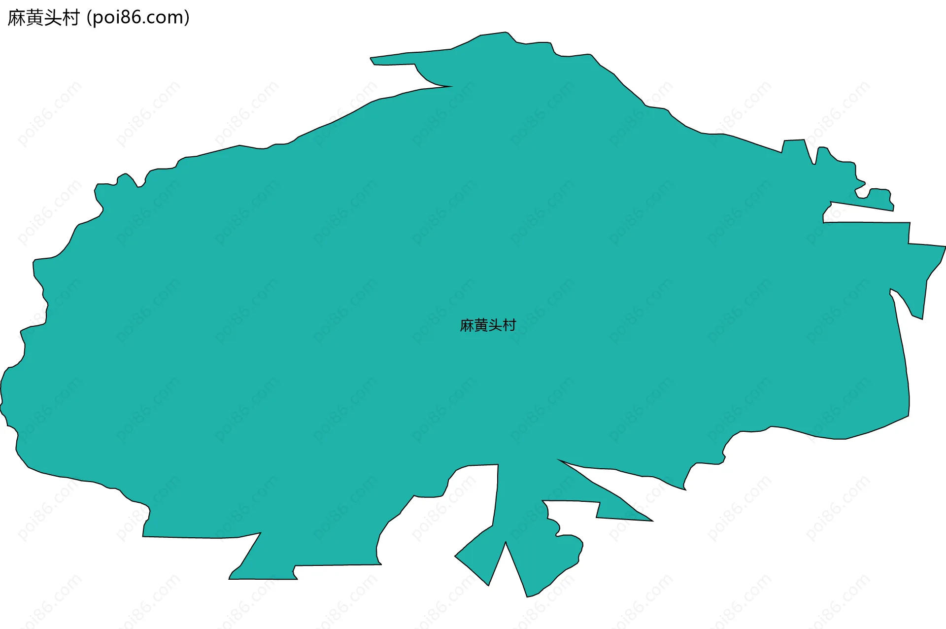 麻黄头村边界地图