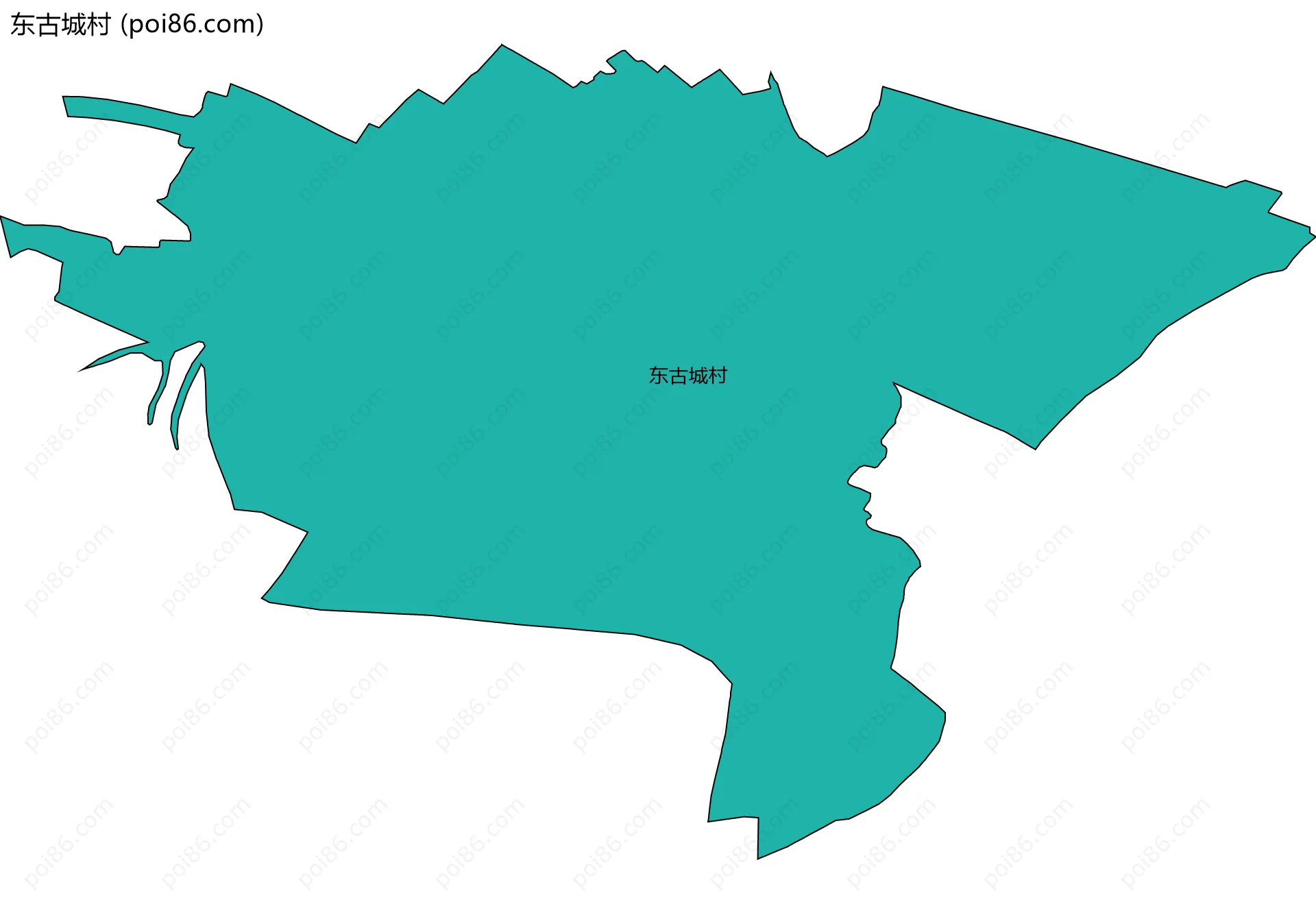 东古城村边界地图