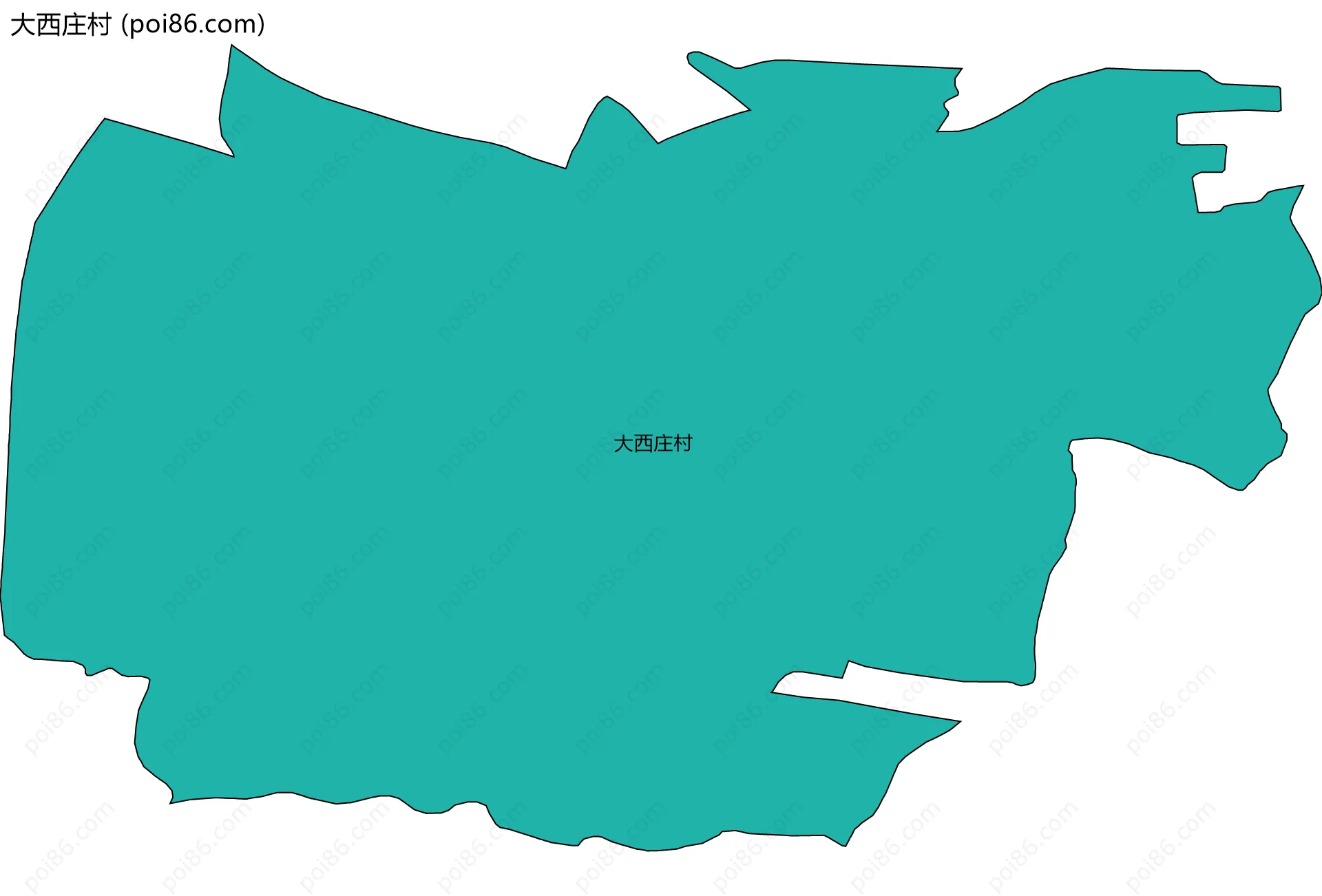 大西庄村边界地图