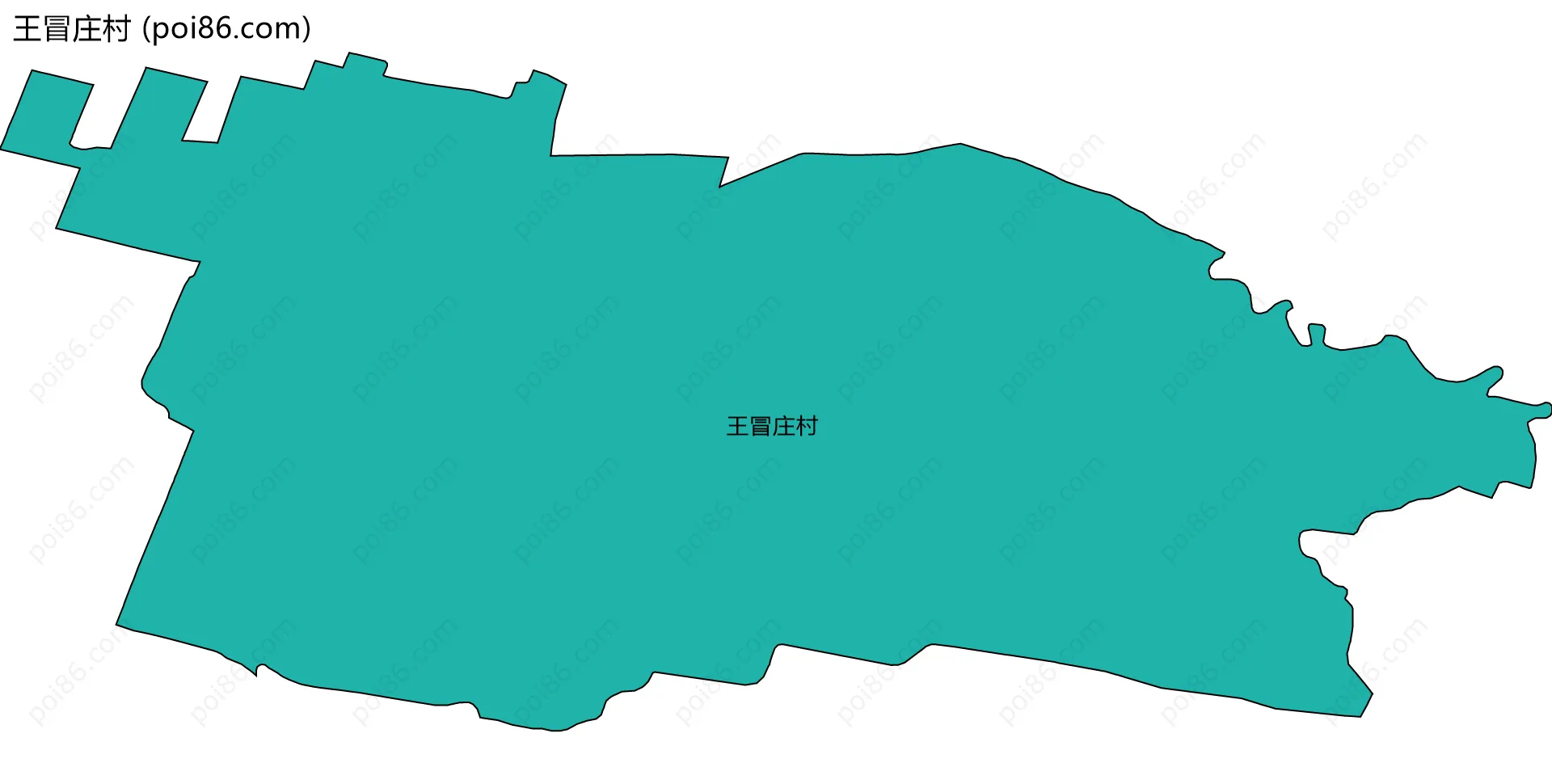 王冒庄村边界地图