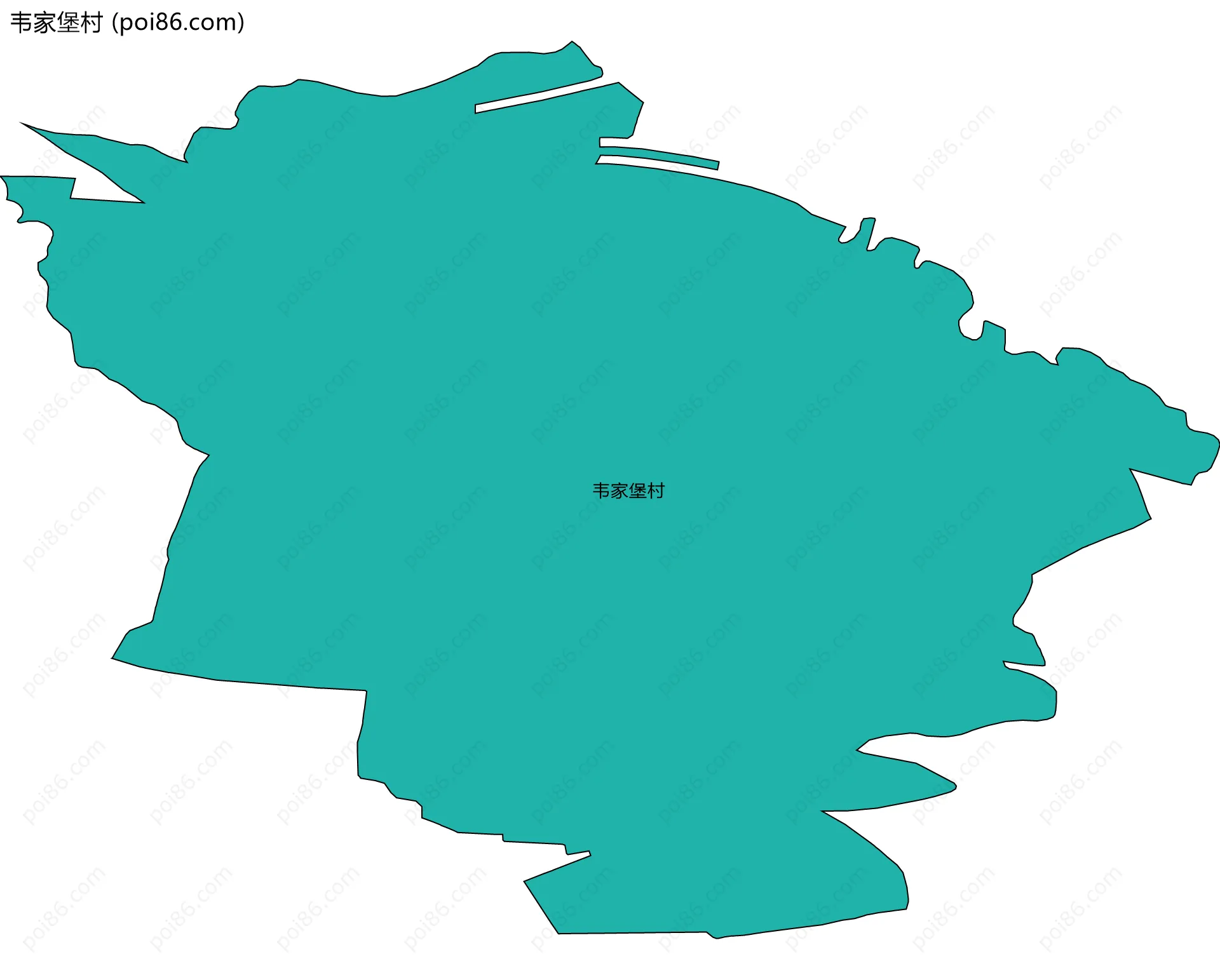 韦家堡村边界地图