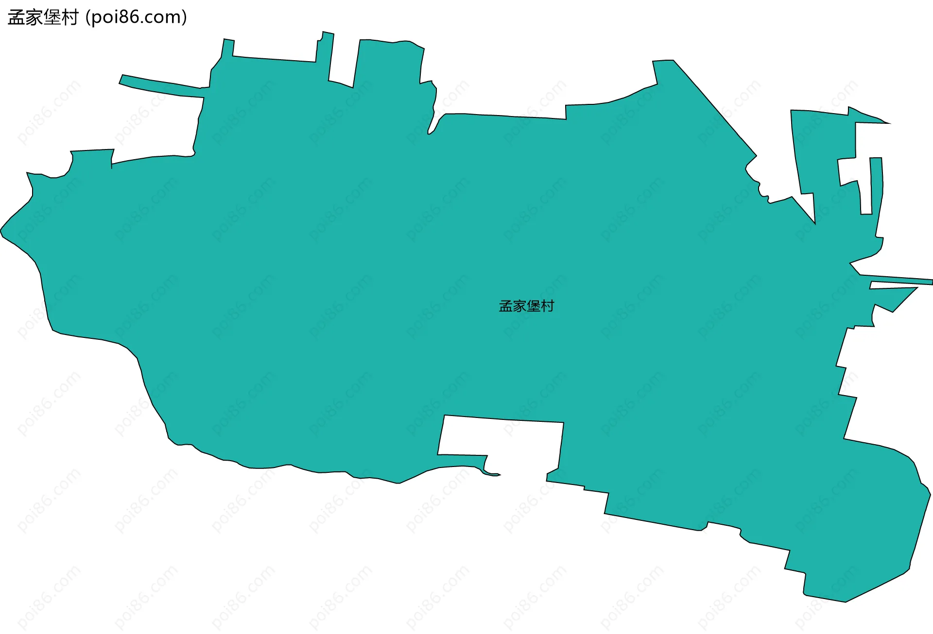 孟家堡村边界地图