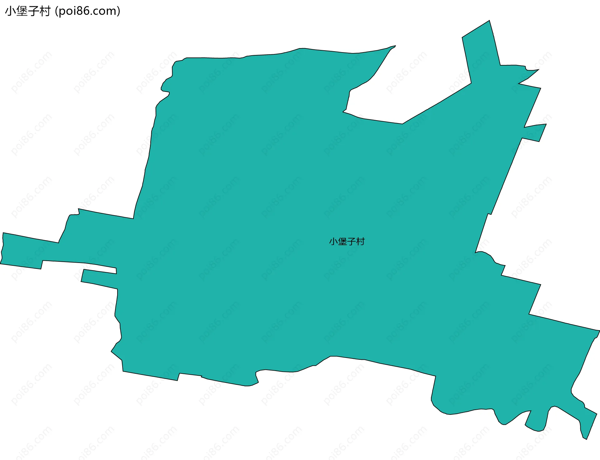 小堡子村边界地图