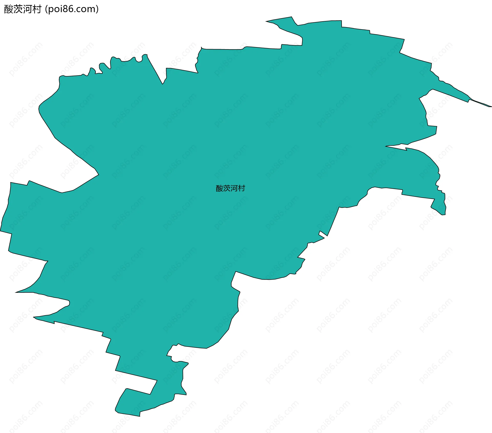 酸茨河村边界地图