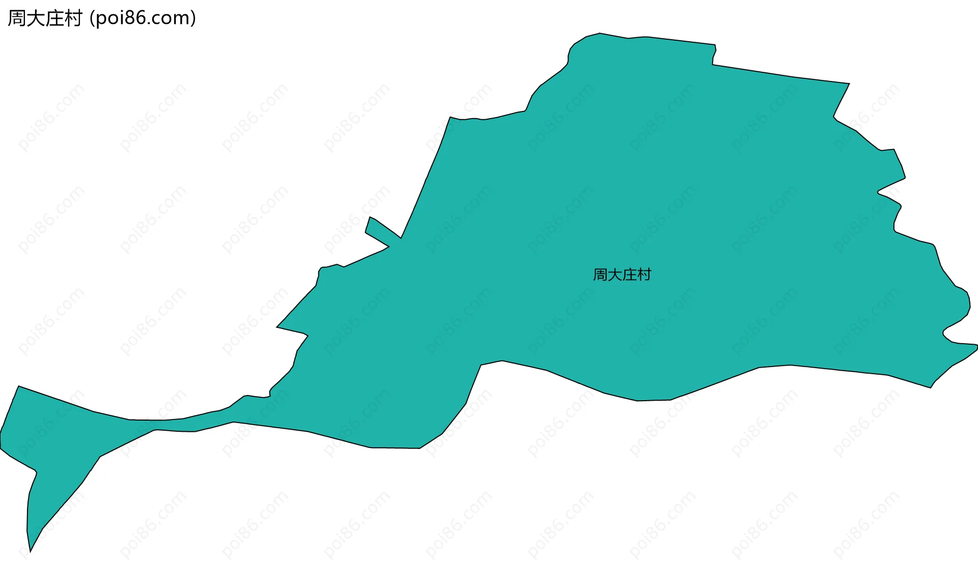 周大庄村边界地图