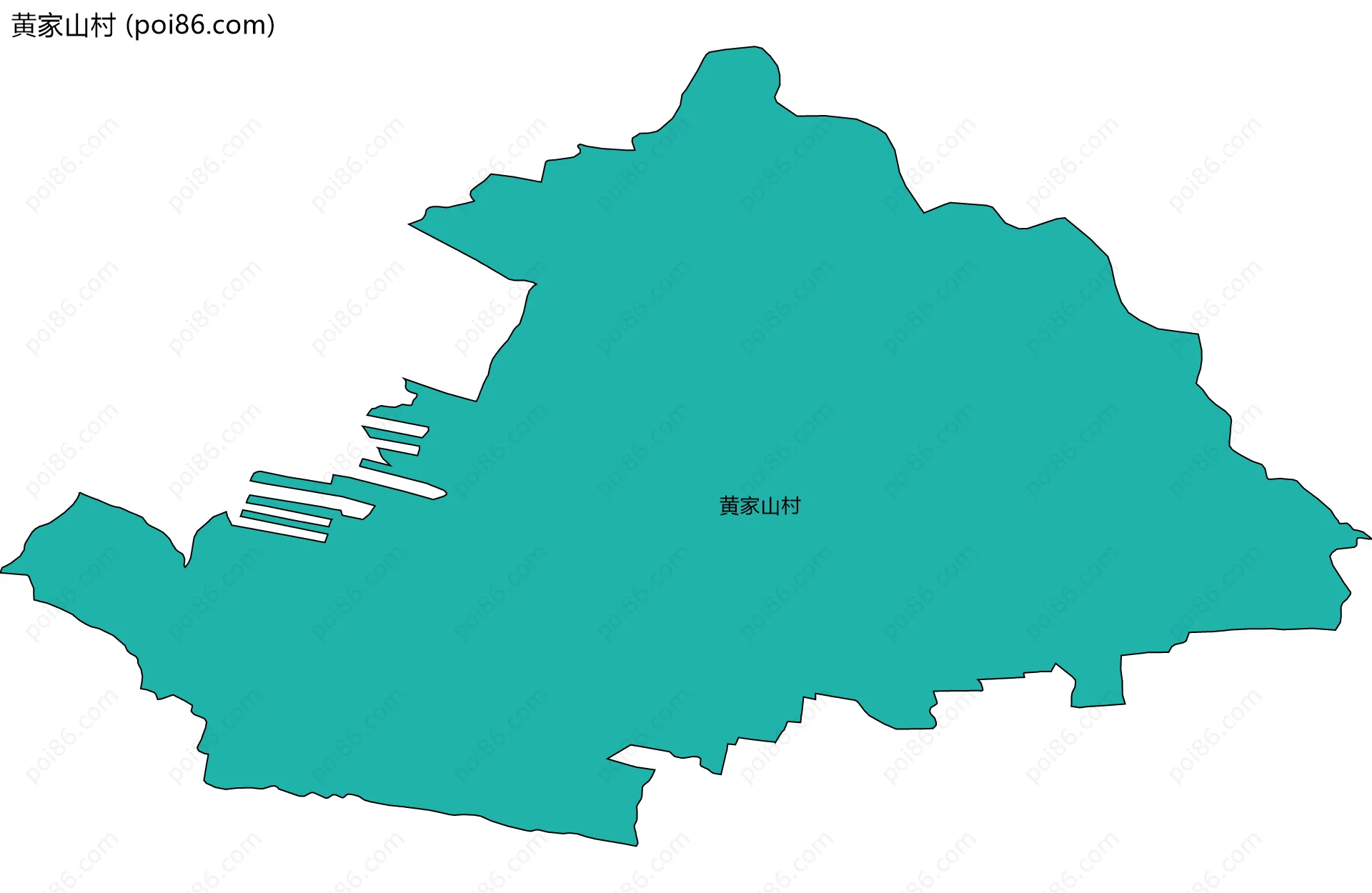 黄家山村边界地图