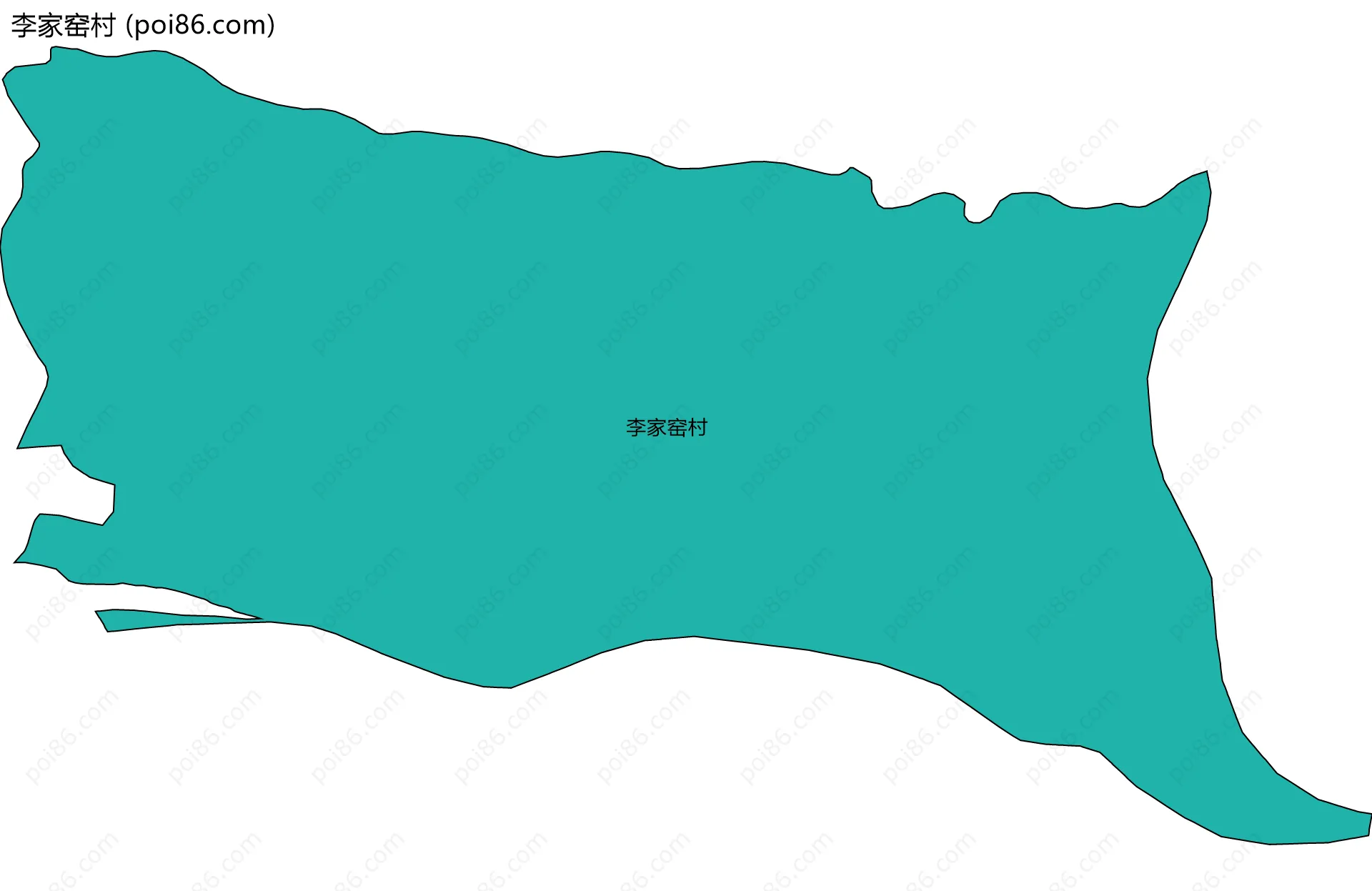 李家窑村边界地图