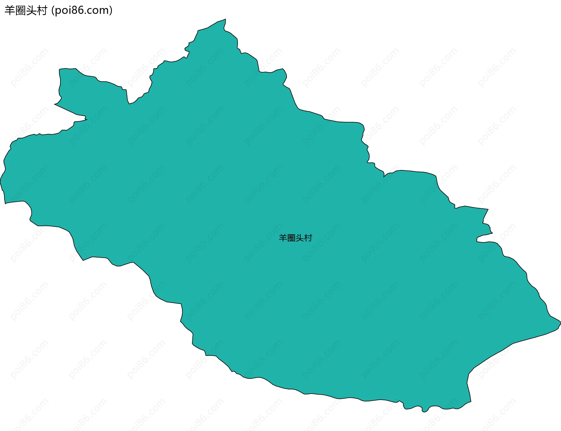 羊圈头村边界地图