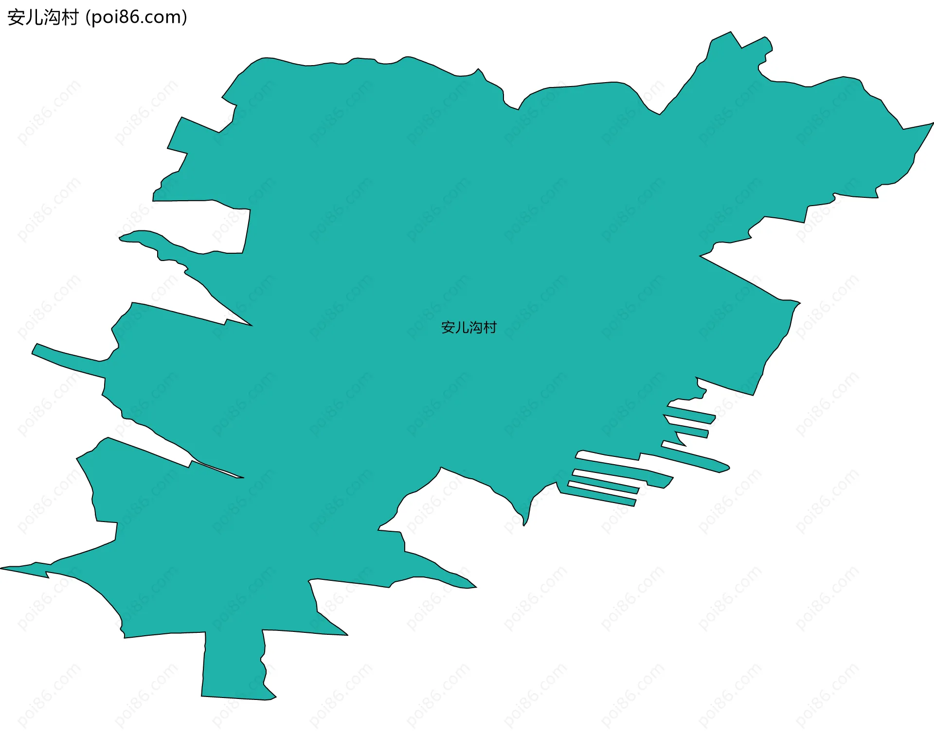 安儿沟村边界地图