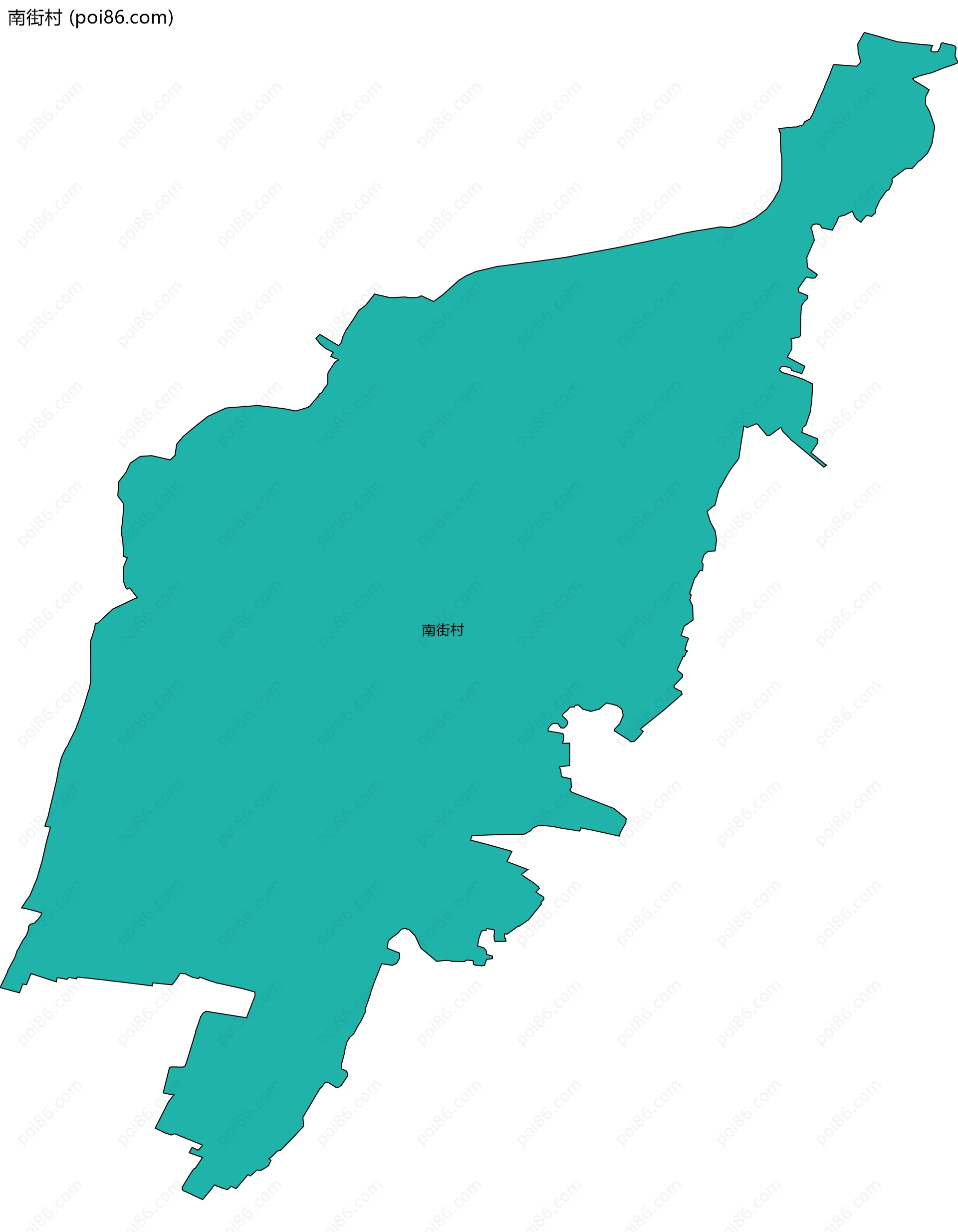 南街村边界地图