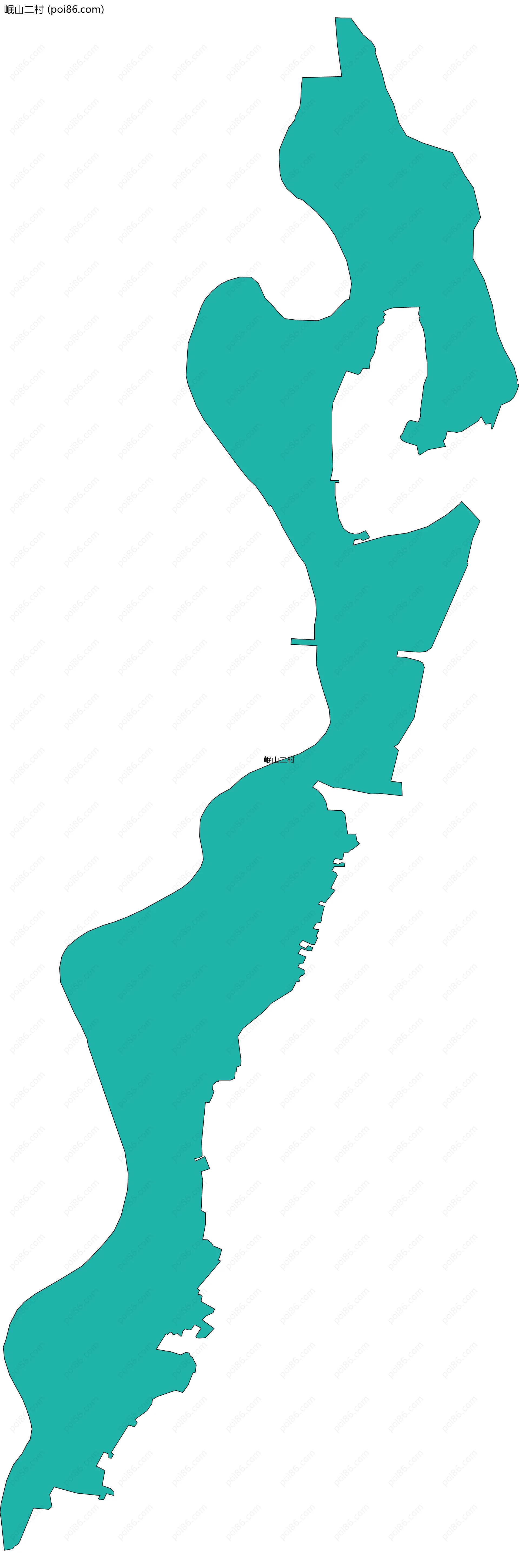 岷山二村边界地图