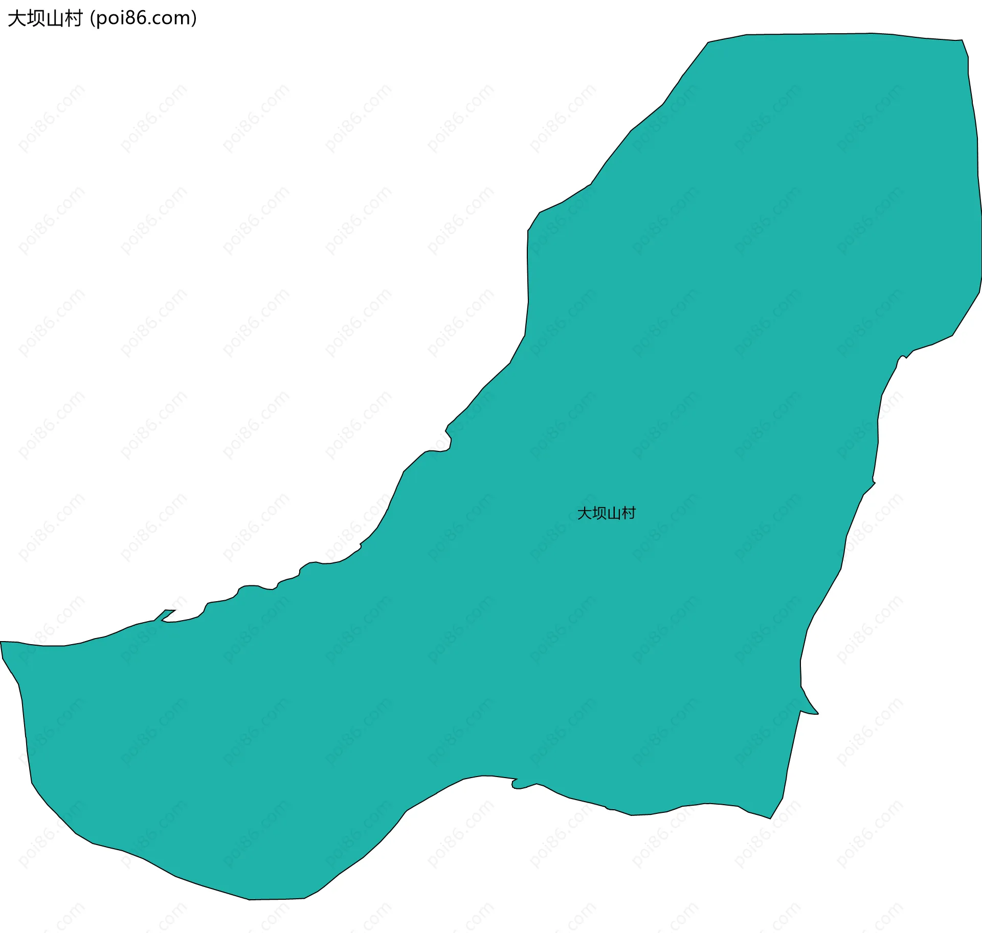 大坝山村边界地图