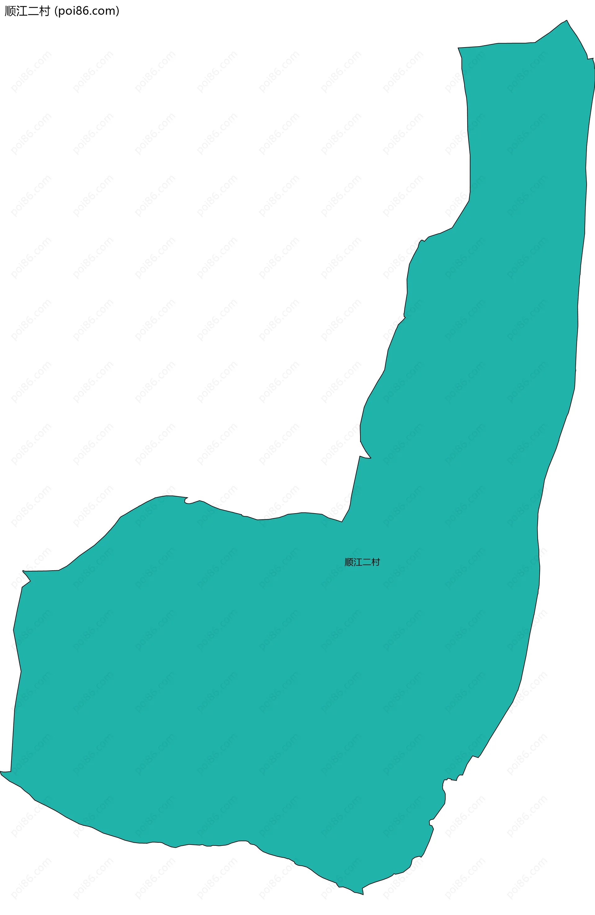 顺江二村边界地图