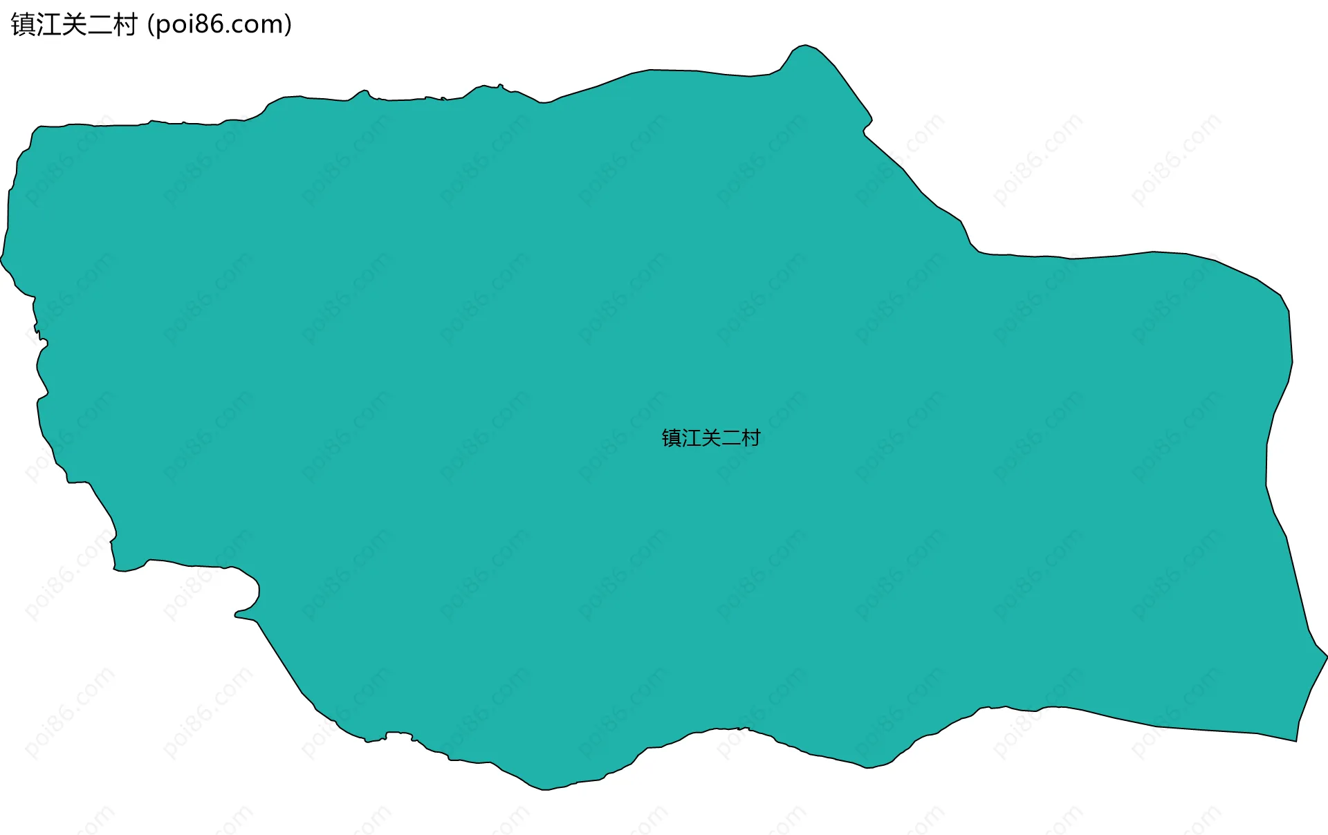 镇江关二村边界地图