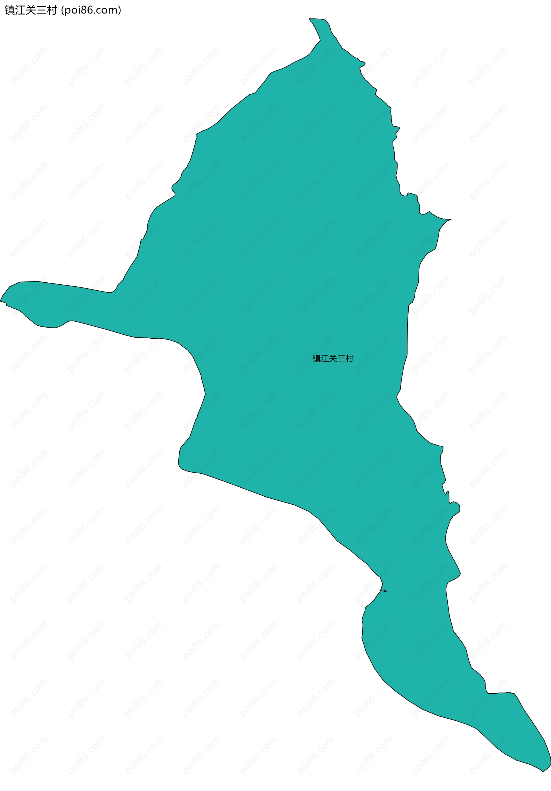 镇江关三村边界地图