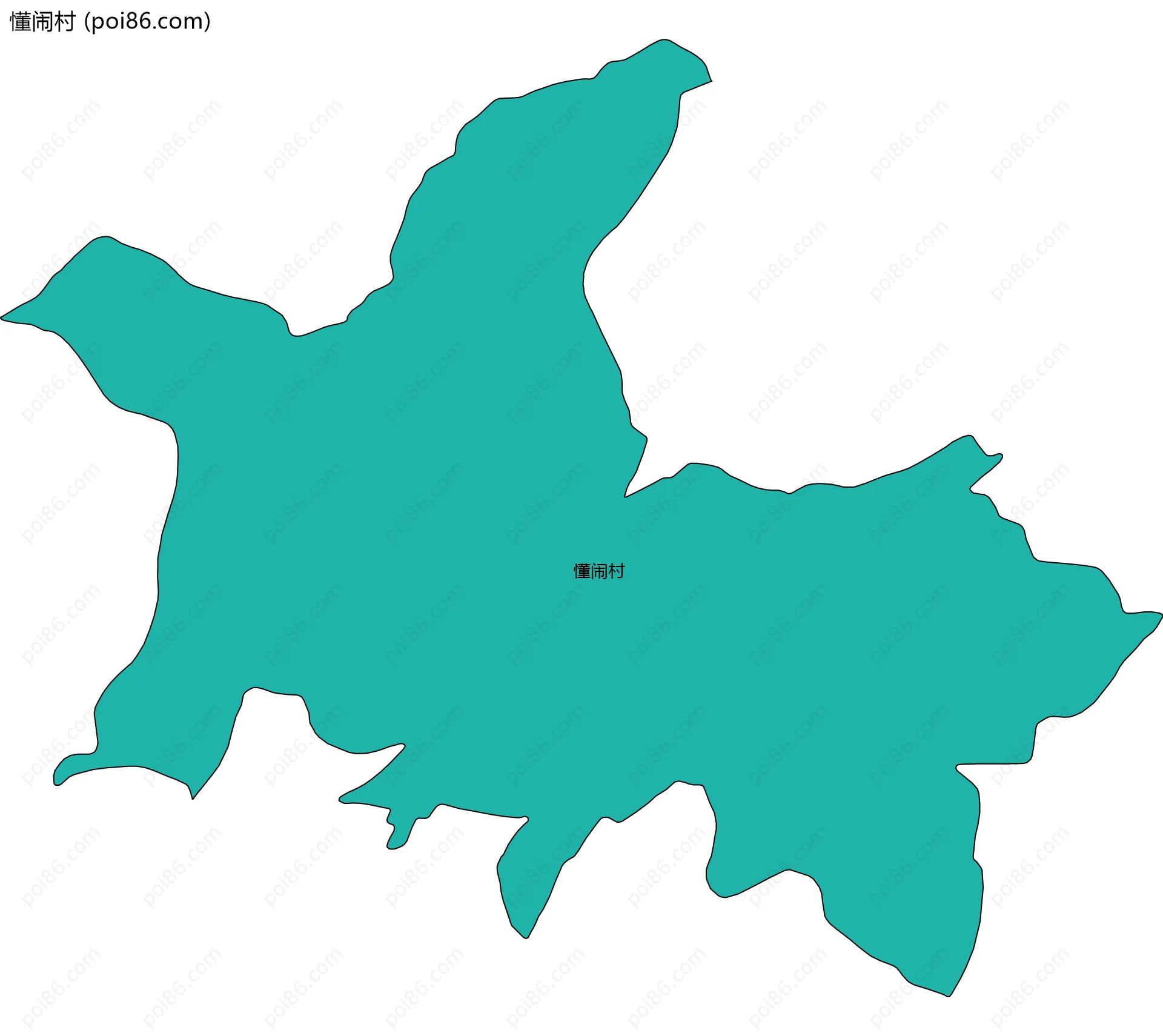 懂闹村边界地图