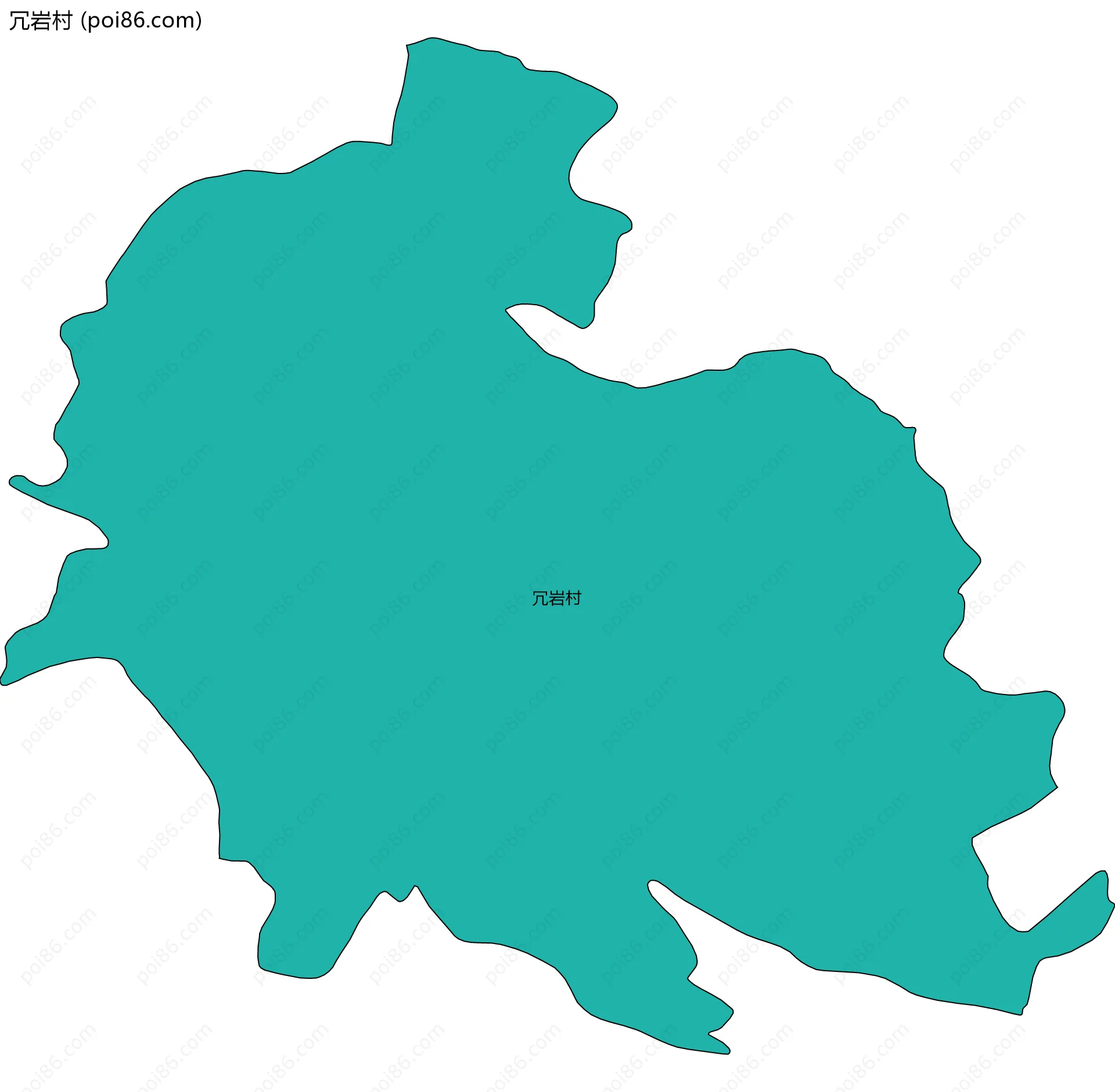 冗岩村边界地图