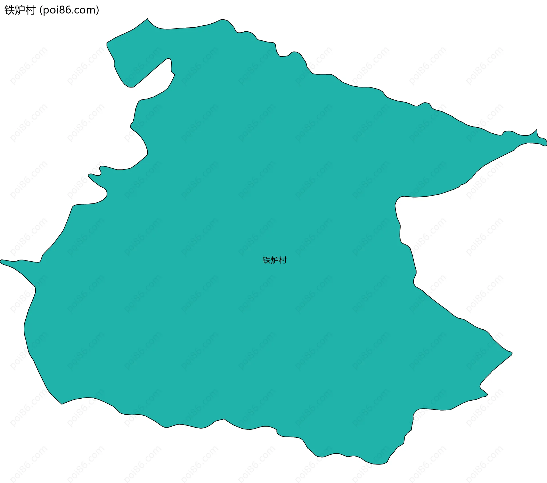 铁炉村边界地图
