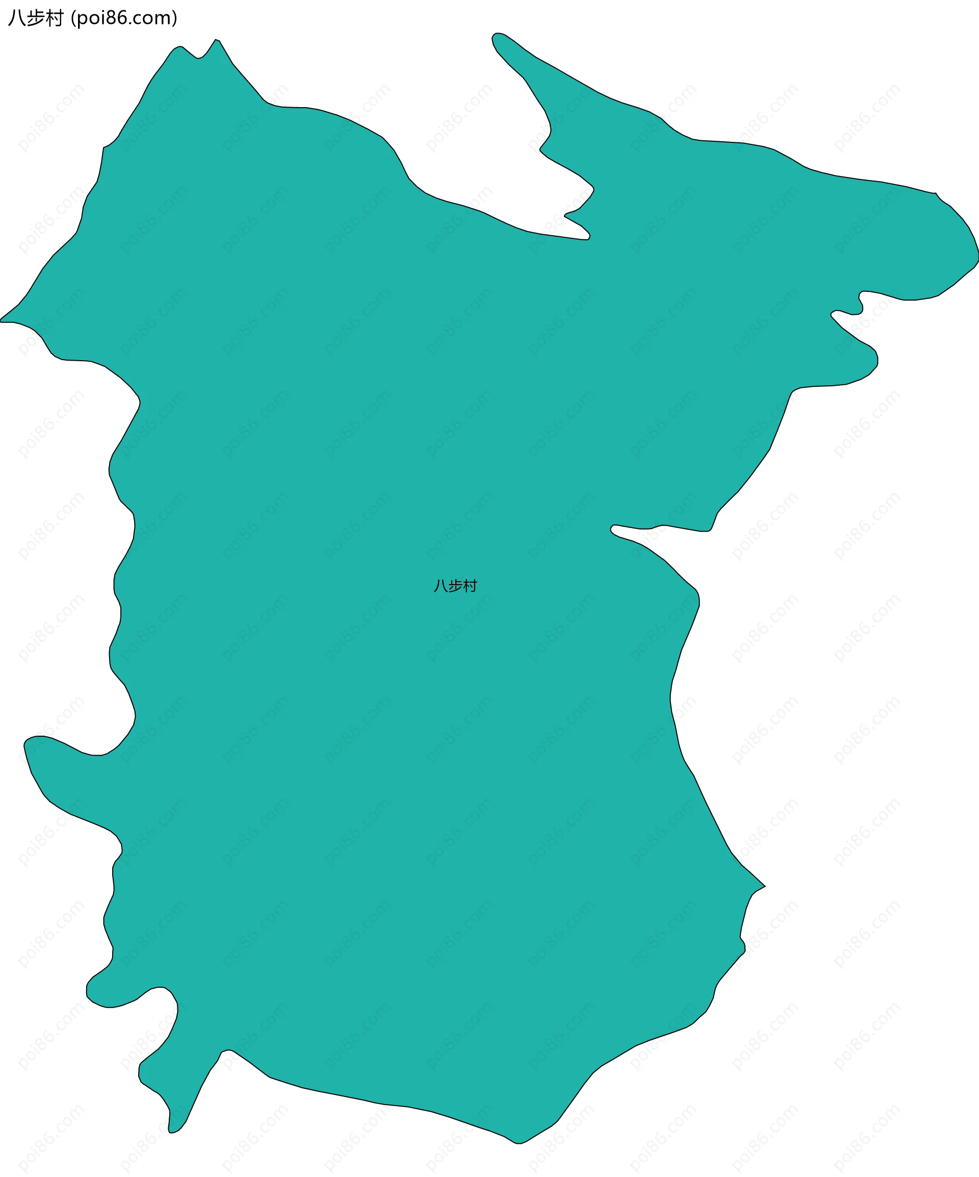 八步村边界地图