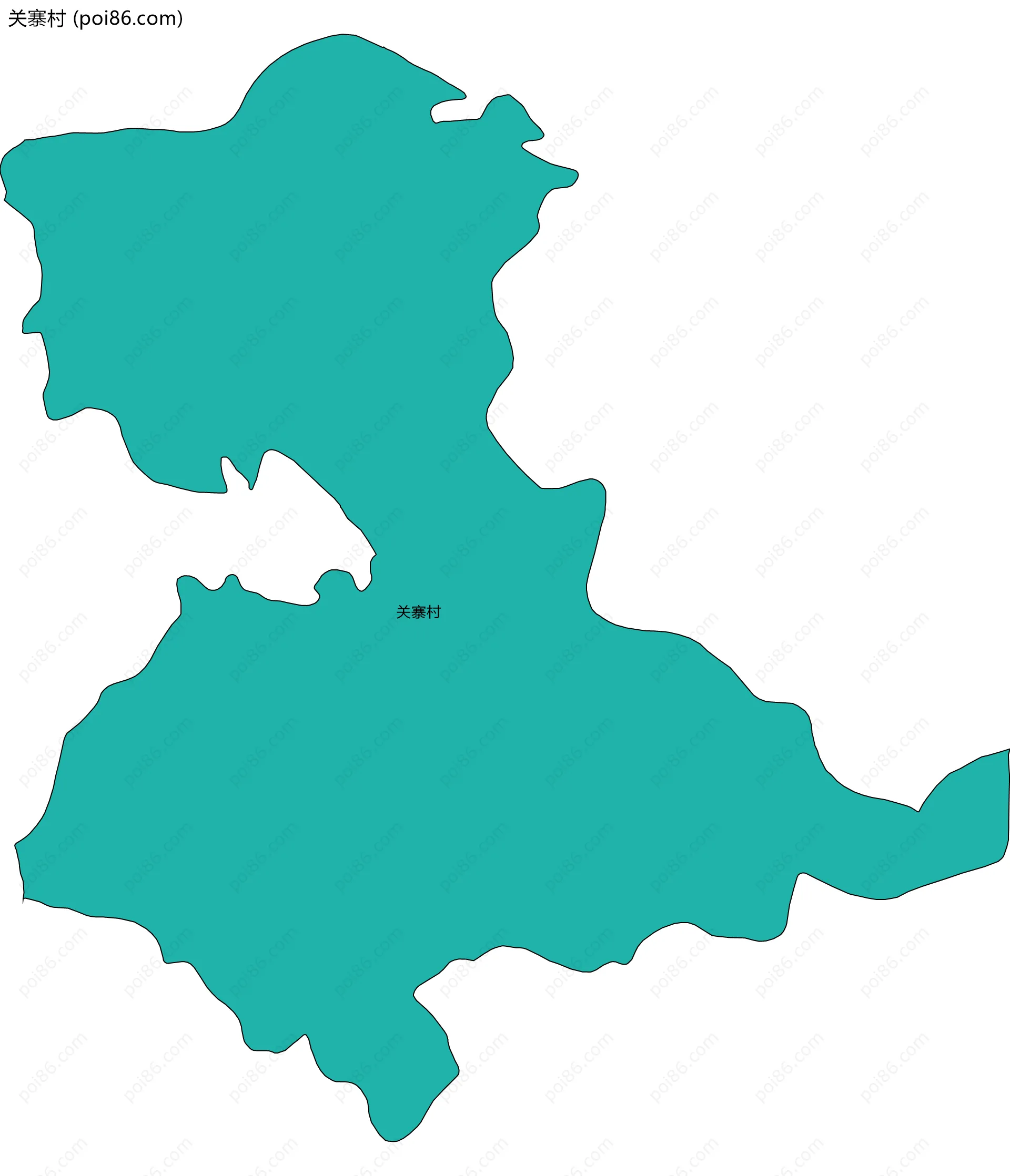 关寨村边界地图