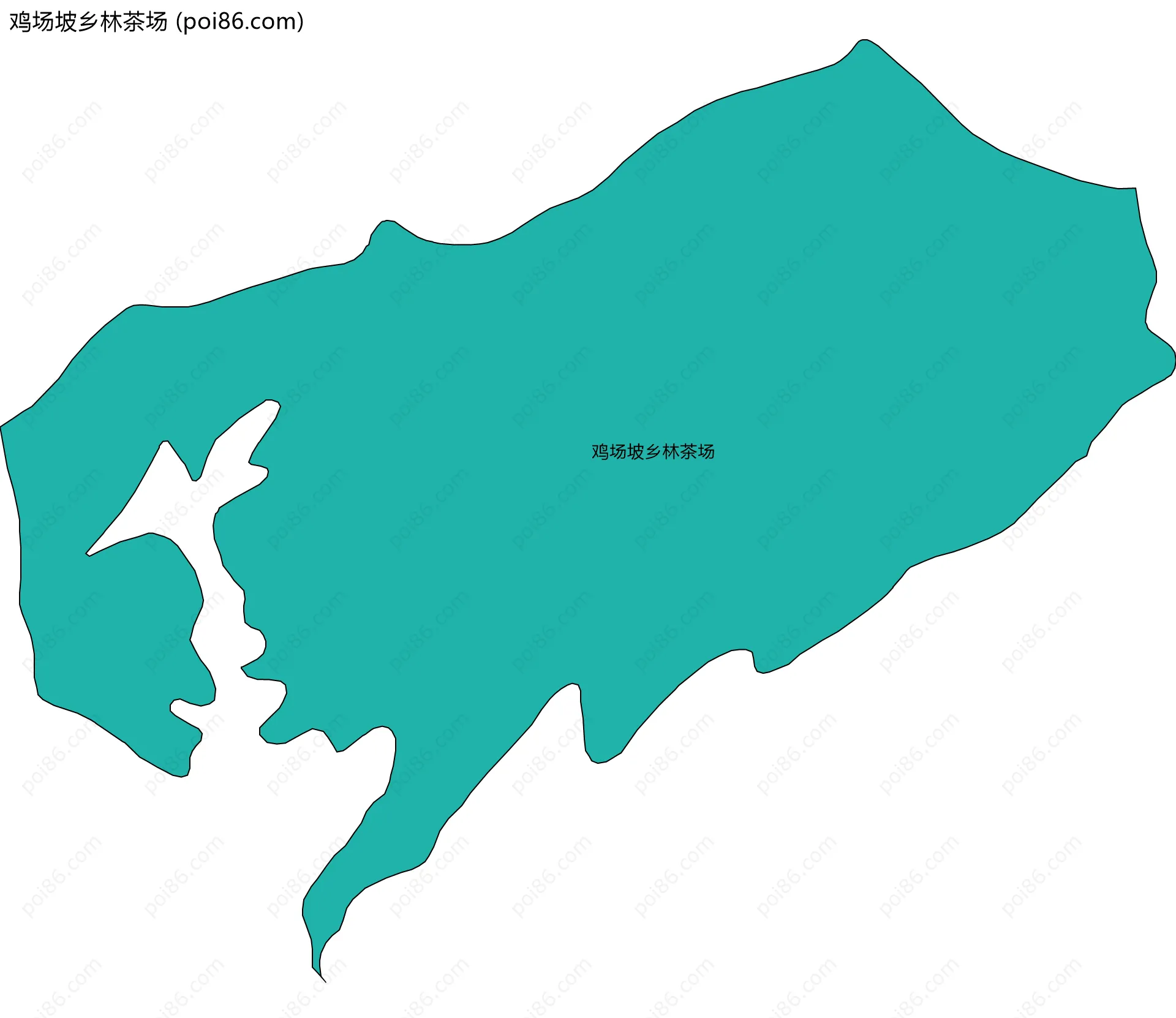 鸡场坡乡林茶场边界地图