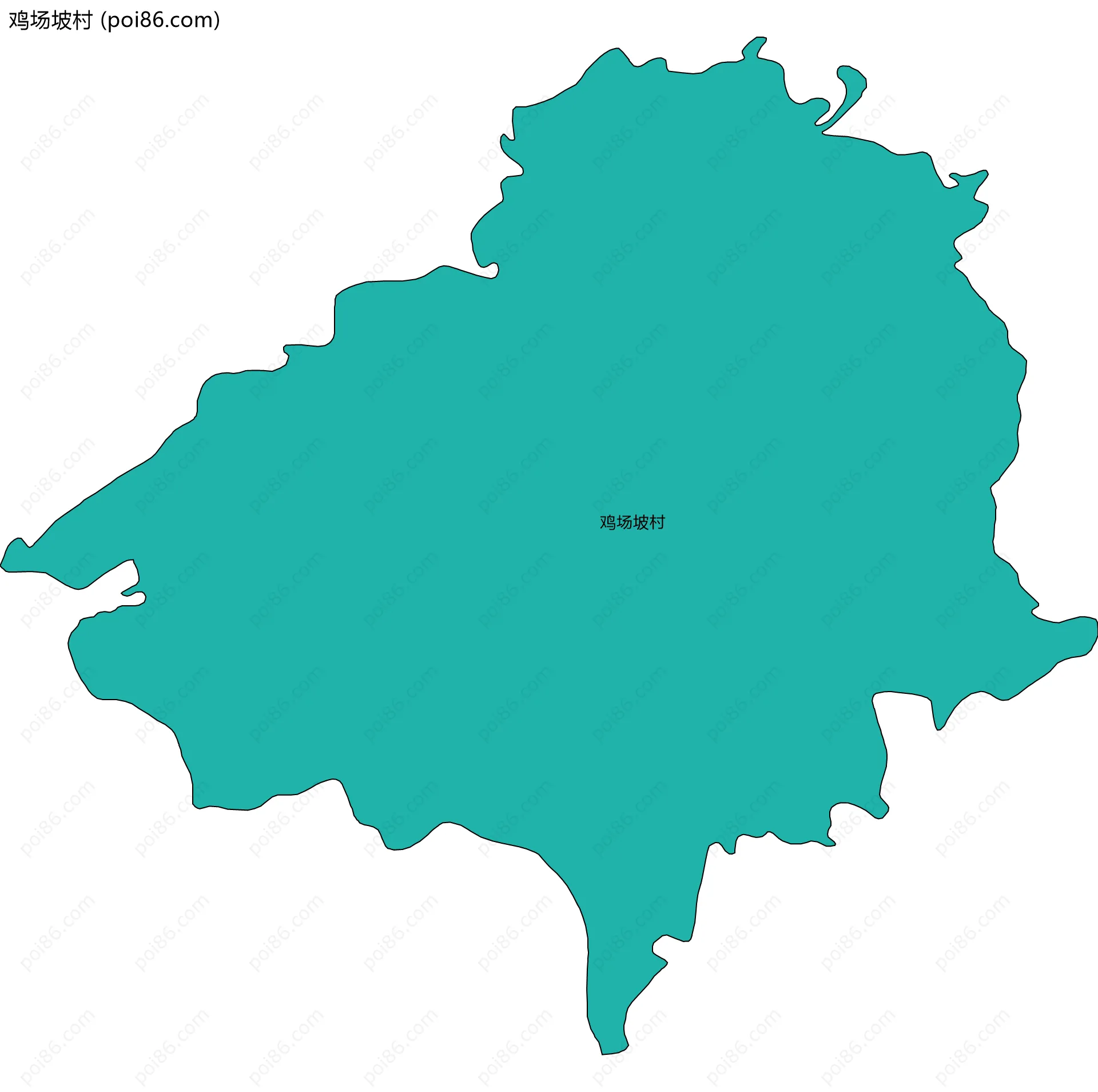 鸡场坡村边界地图