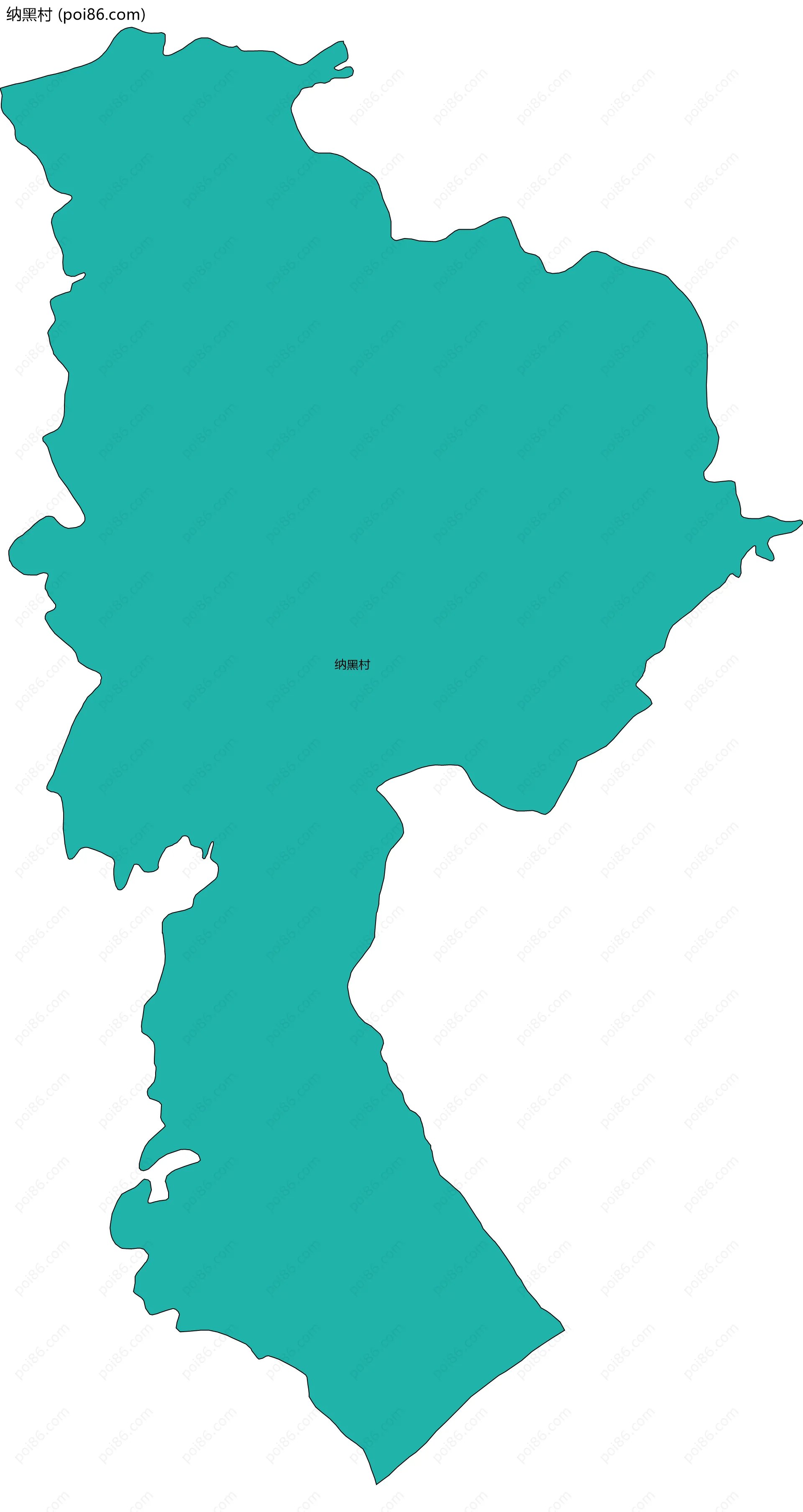 纳黑村边界地图