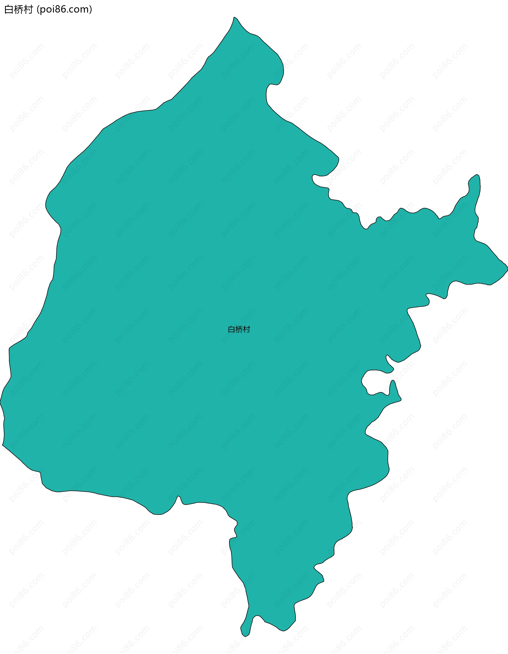 白桥村边界地图