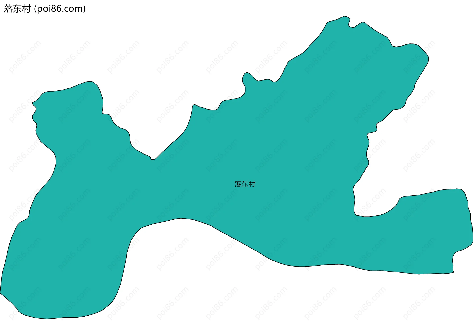 落东村边界地图