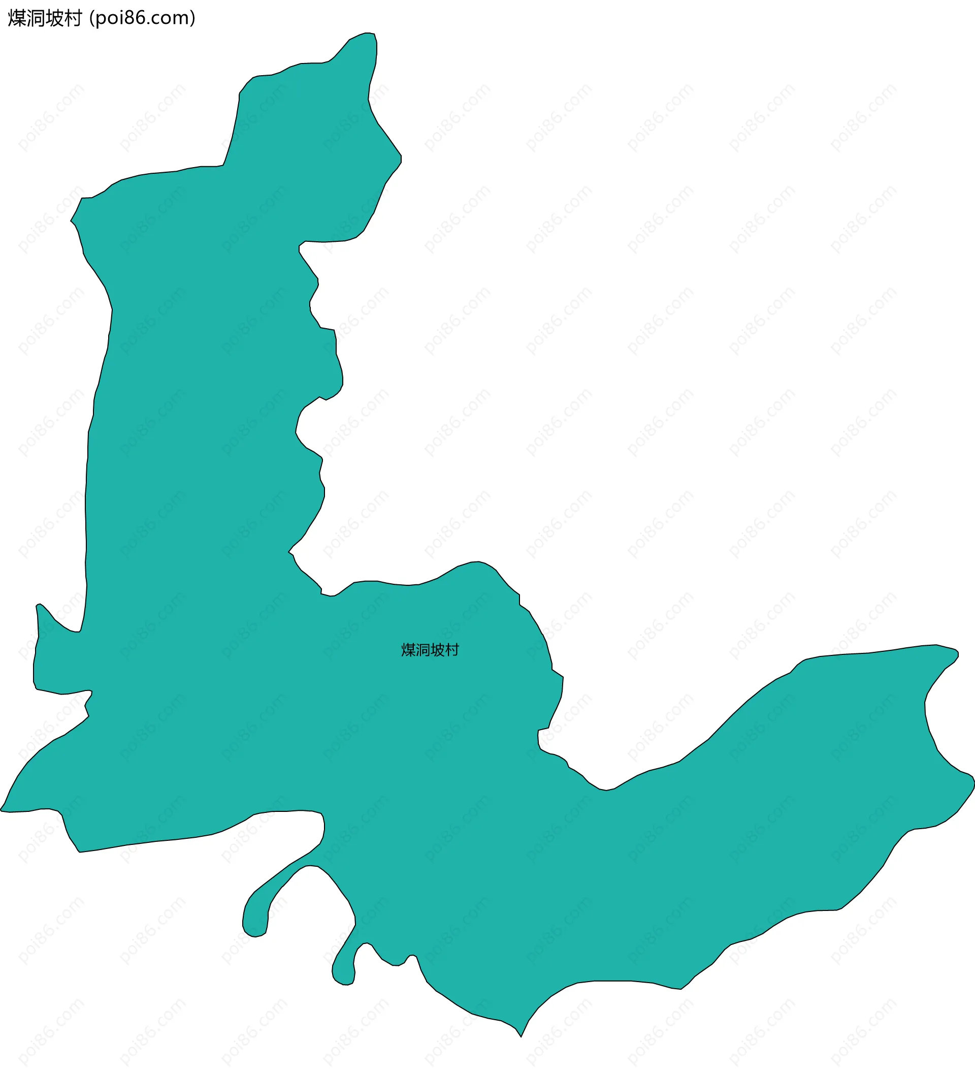 煤洞坡村边界地图