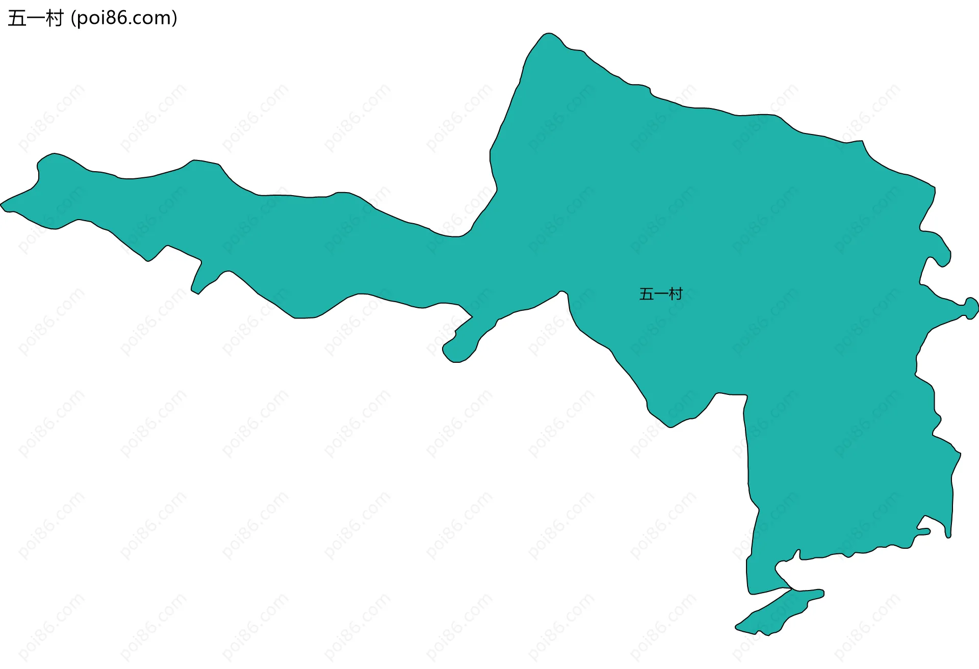 五一村边界地图