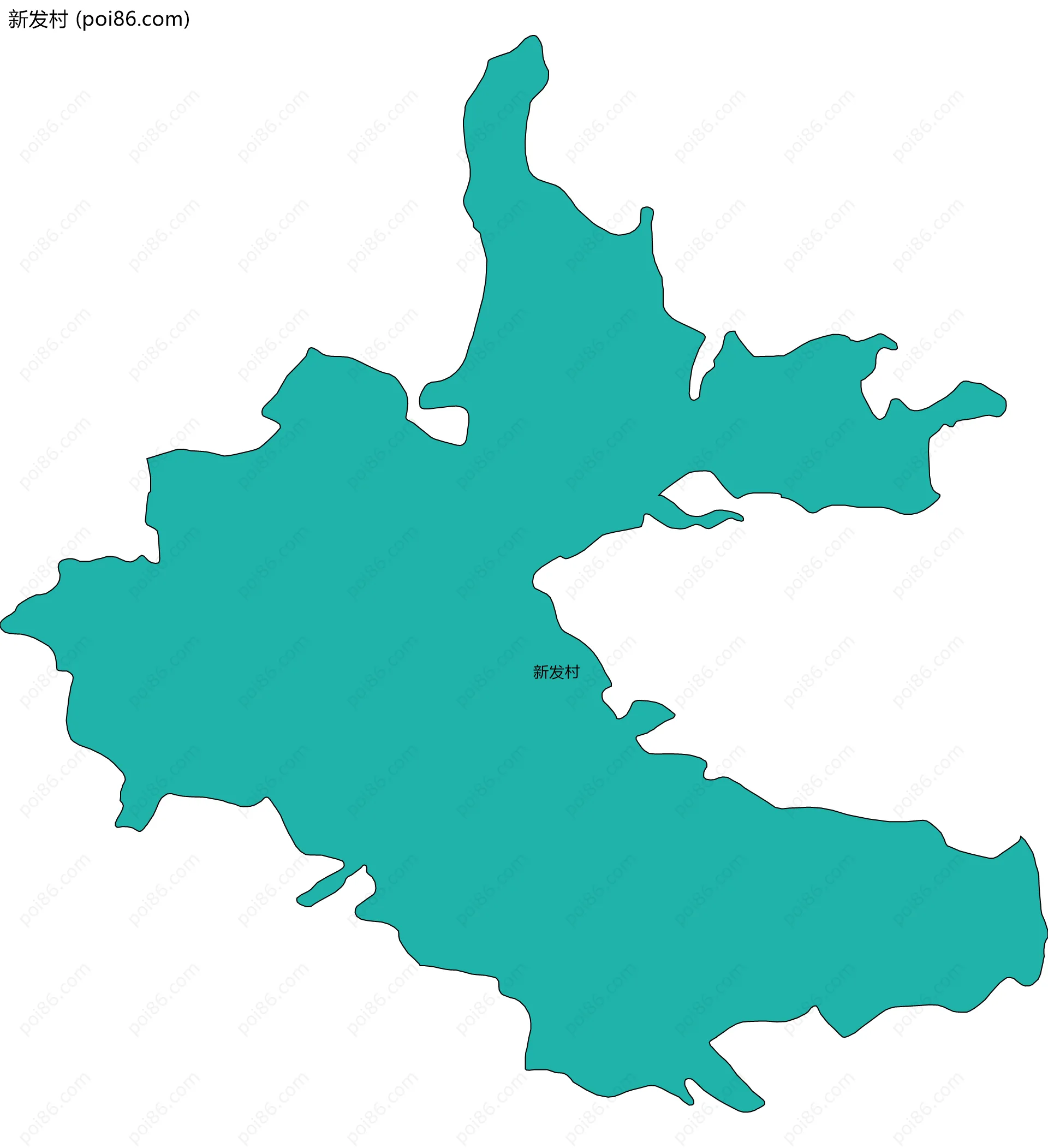 新发村边界地图
