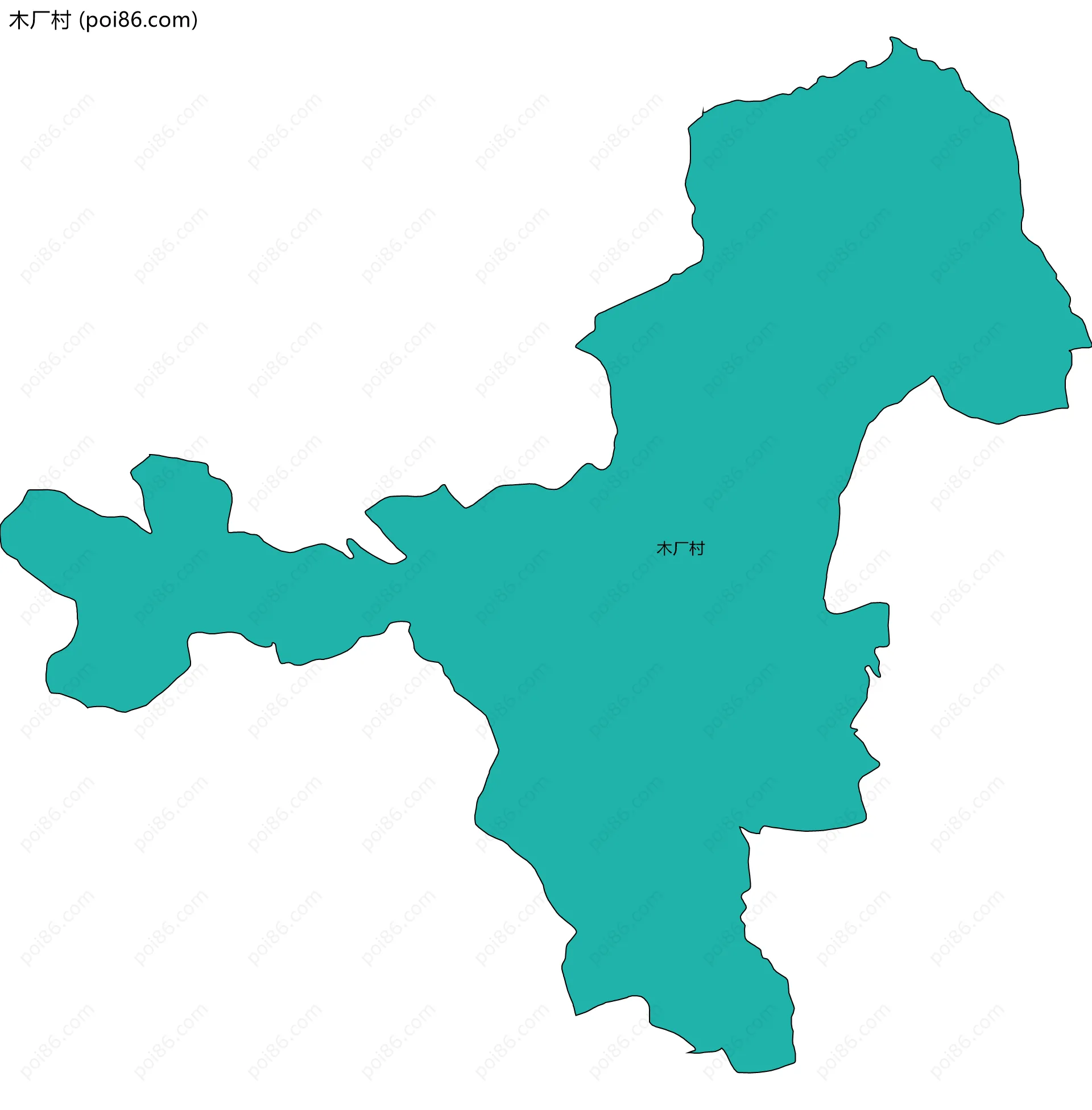 木厂村边界地图
